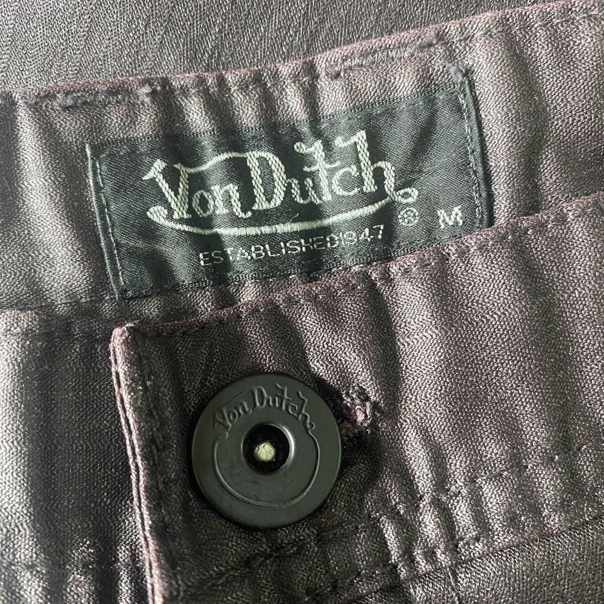 Von Dutch Von Dutch Coated Wax Cargo Cropped Pants Size US 31 - 15 Thumbnail
