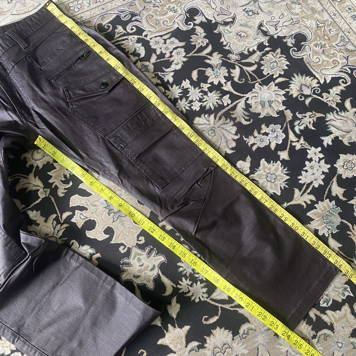 Von Dutch Von Dutch Coated Wax Cargo Cropped Pants Size US 31 - 19 Thumbnail