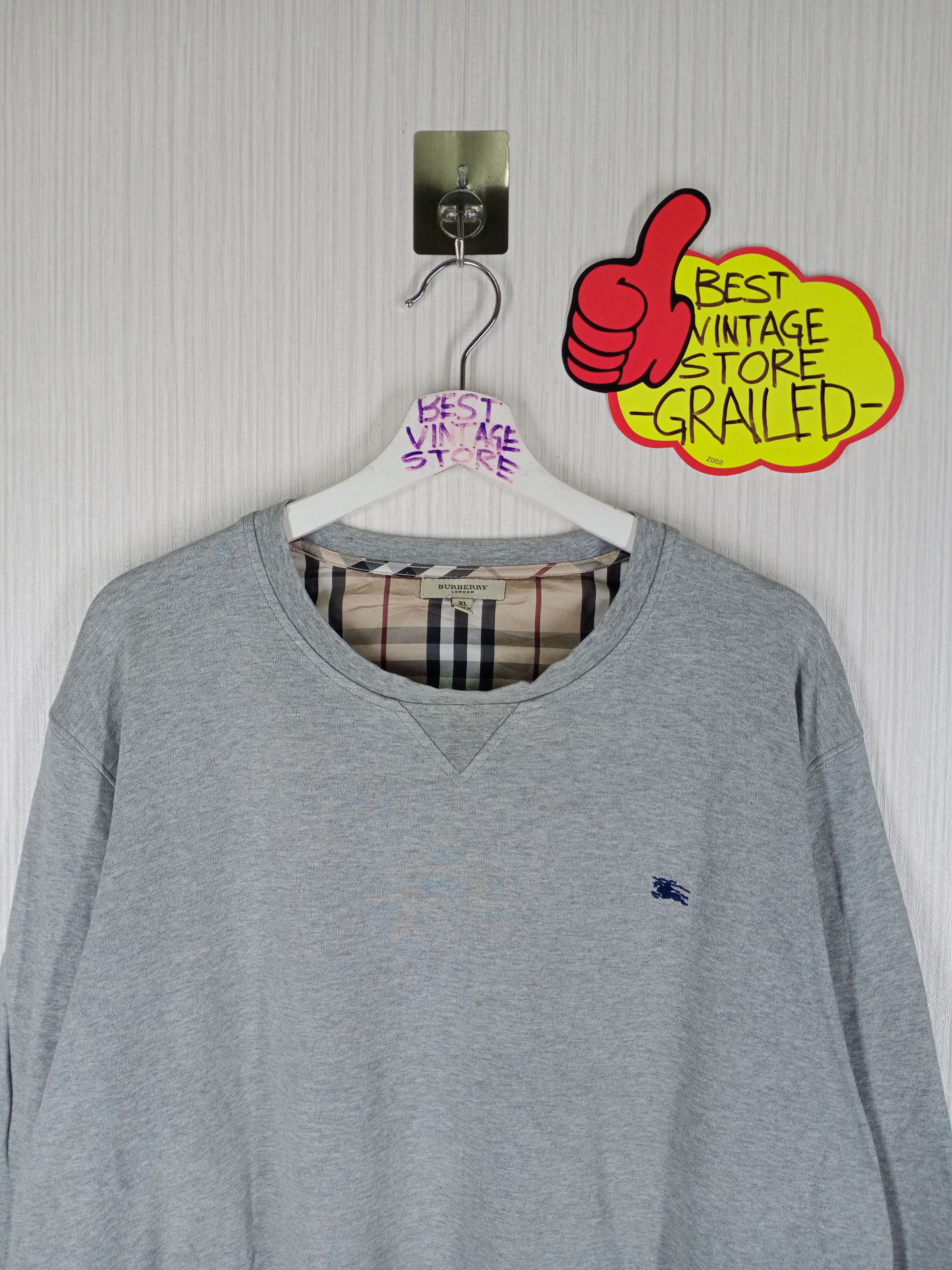 Burberry Burberry London Nova Check Embroidered Logo Sweatshirt Size US XL / EU 56 / 4 - 2 Thumbnail