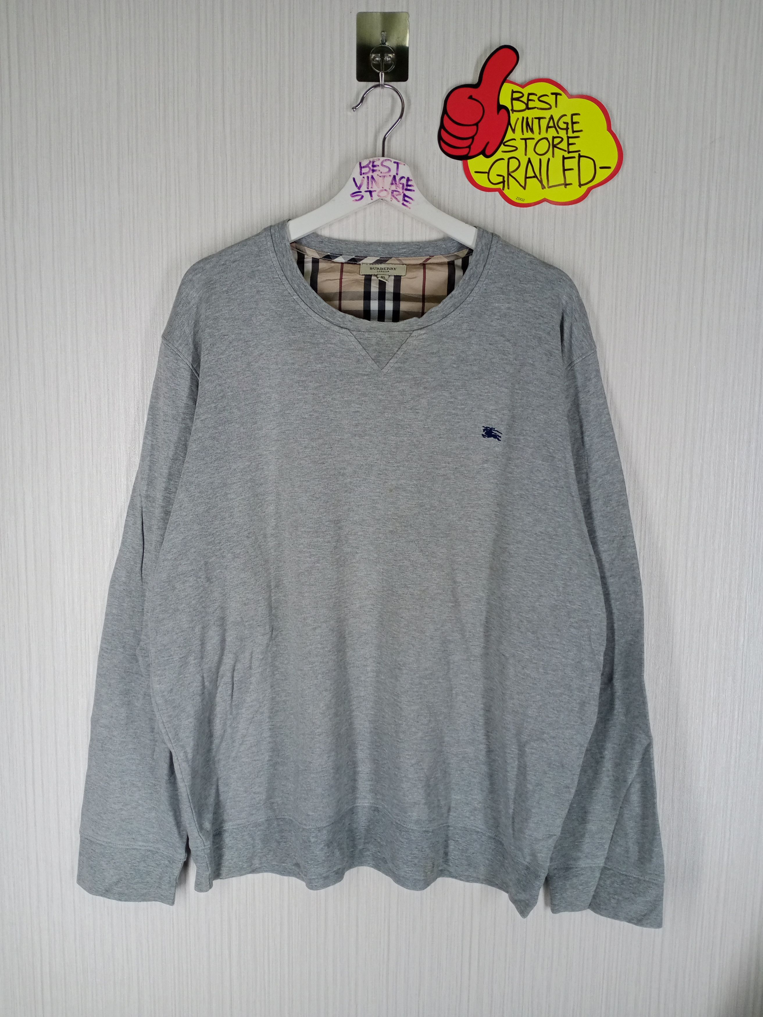 Burberry Burberry London Nova Check Embroidered Logo Sweatshirt Size US XL / EU 56 / 4 - 1 Thumbnail