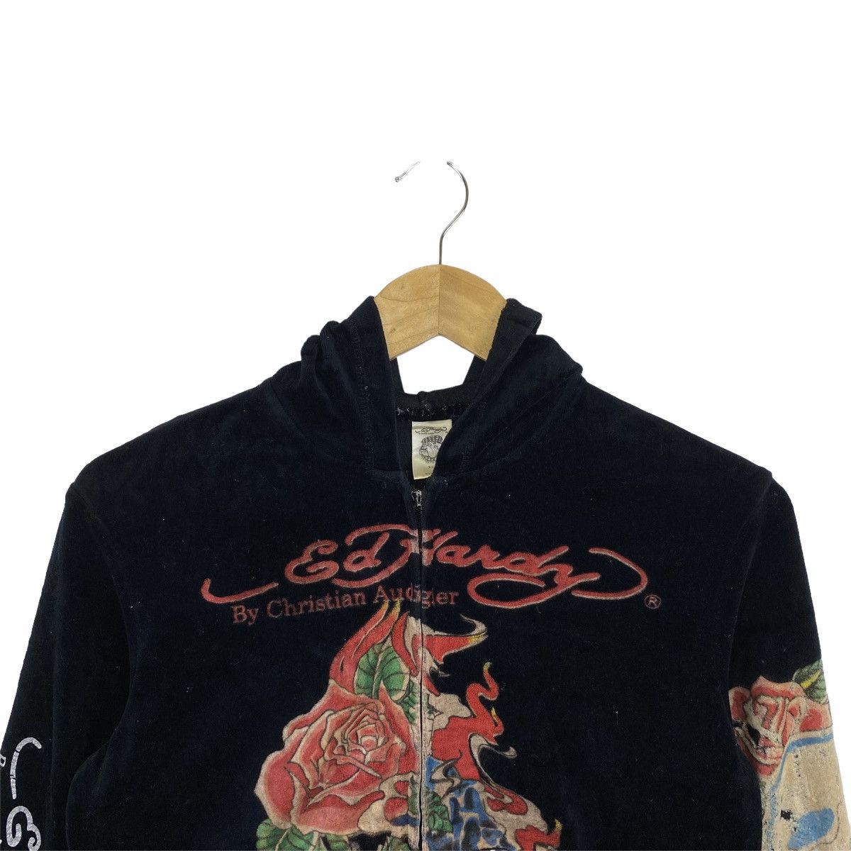 Christian Audigier ED HARDY BY CHRISTIAN AUDIGIER CODUROY HOODIE SWEATER Size S / US 4 / IT 40 - 7 Thumbnail
