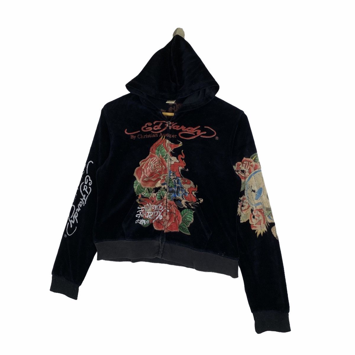 Christian Audigier ED HARDY BY CHRISTIAN AUDIGIER CODUROY HOODIE SWEATER Size S / US 4 / IT 40 - 4 Thumbnail