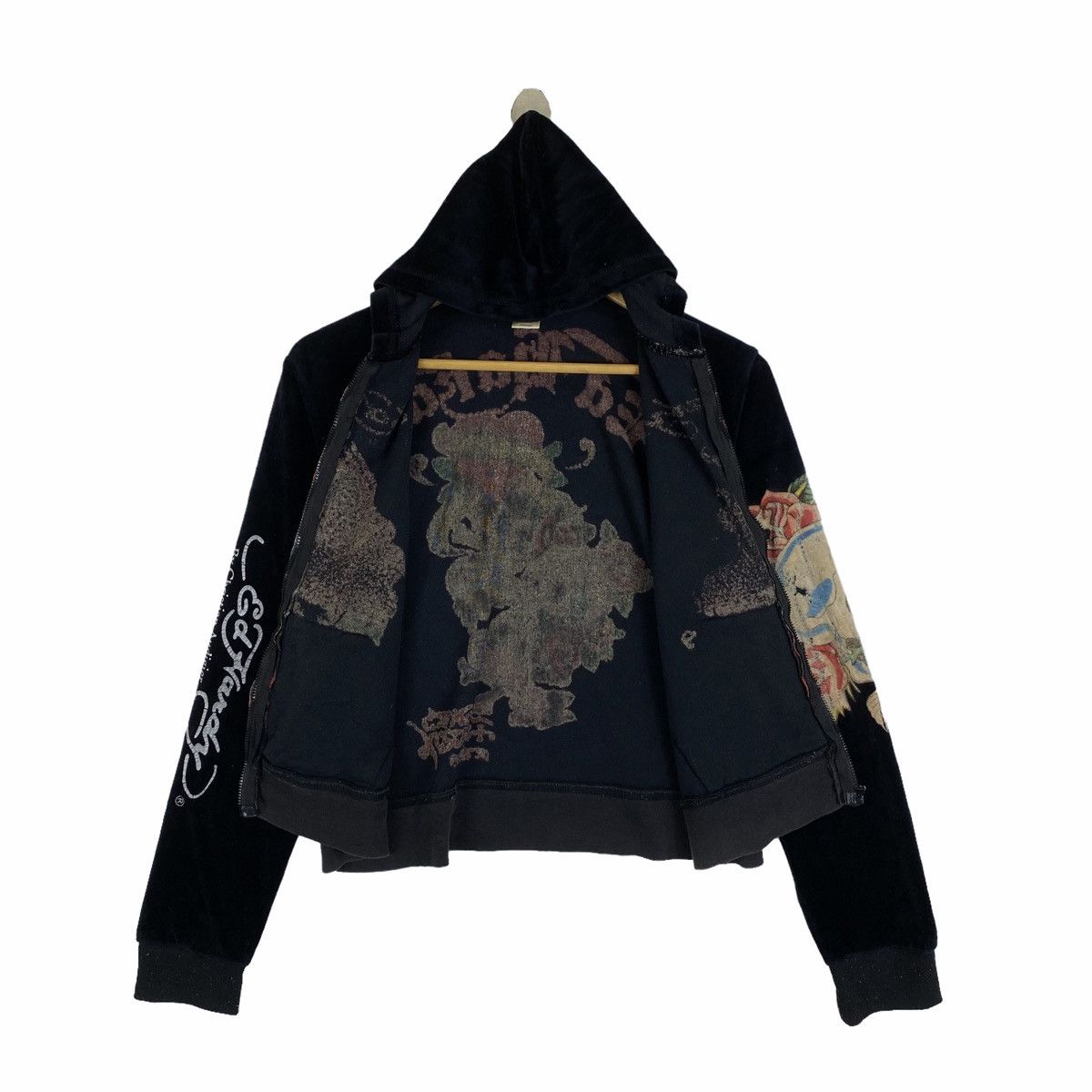 Christian Audigier ED HARDY BY CHRISTIAN AUDIGIER CODUROY HOODIE SWEATER Size S / US 4 / IT 40 - 3 Thumbnail