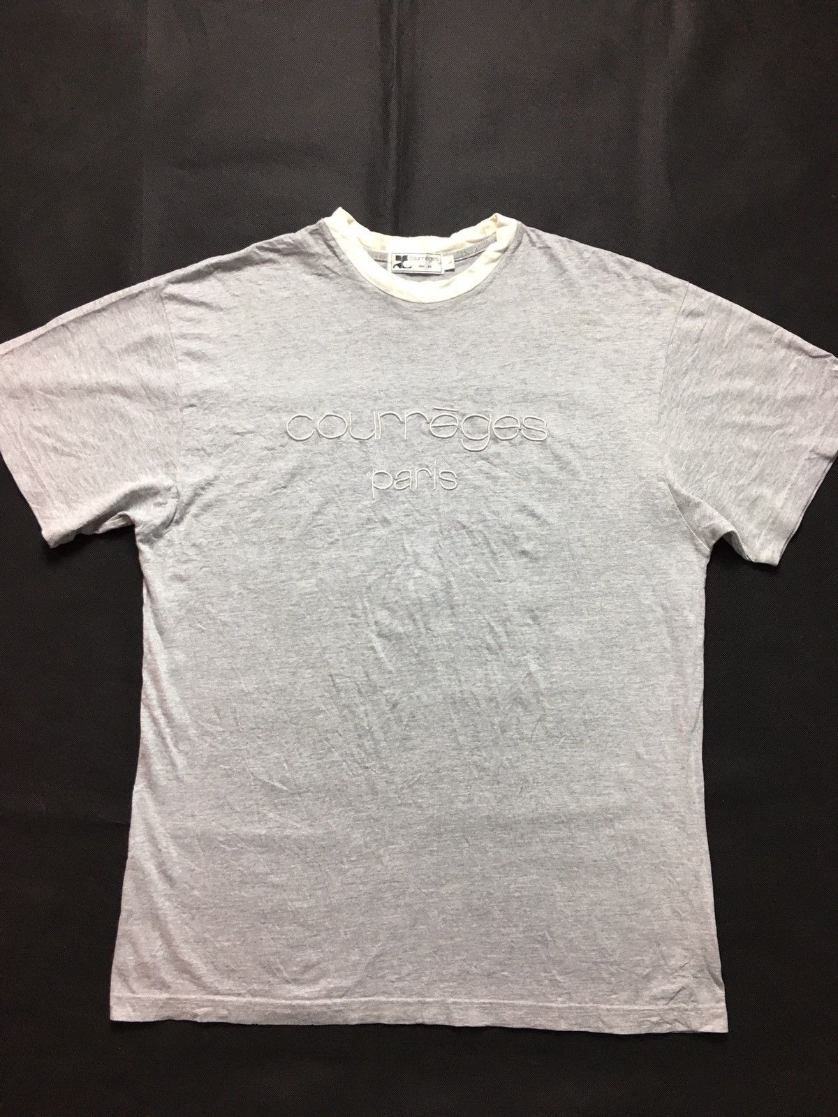 Courreges × Designer Courreges Paris Spell Out Embroidery Tee Shirt Size US L / EU 52-54 / 3 - 1 Thumbnail