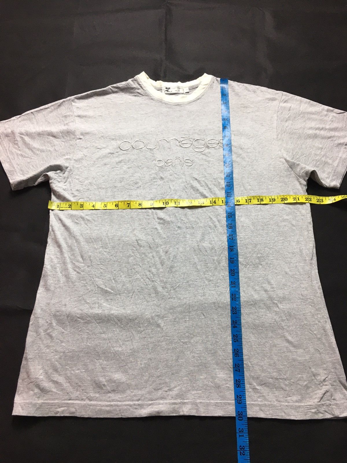 Courreges × Designer Courreges Paris Spell Out Embroidery Tee Shirt Size US L / EU 52-54 / 3 - 6 Thumbnail