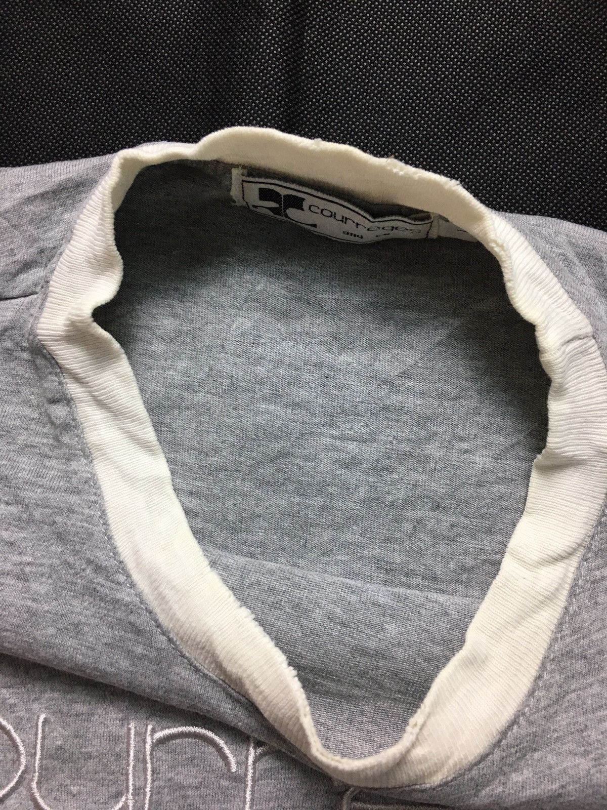 Courreges × Designer Courreges Paris Spell Out Embroidery Tee Shirt Size US L / EU 52-54 / 3 - 4 Thumbnail