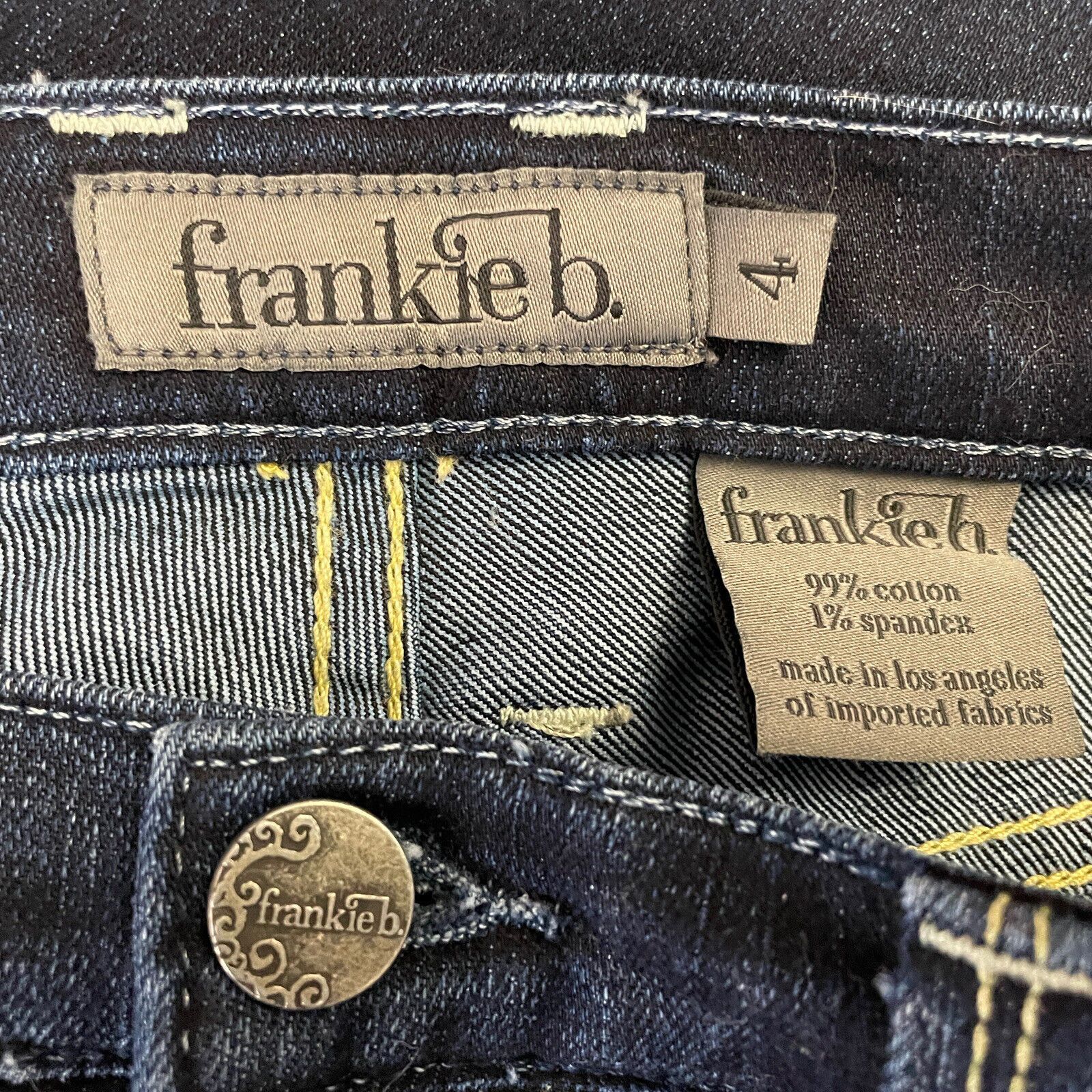 Vintage Y2K Frankie B Embroidered F Low Rise Straight Leg Jeans | Grailed