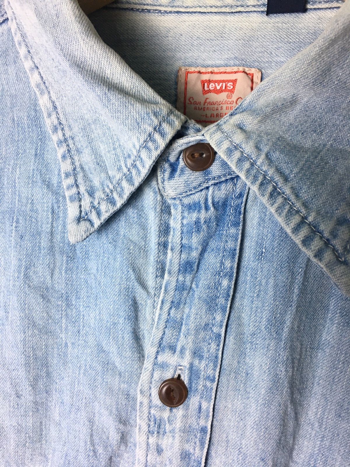 Levi's × Levi's Vintage Clothing Vintage Levis Button Up Shirt Size US L / EU 52-54 / 3 - 3 Thumbnail