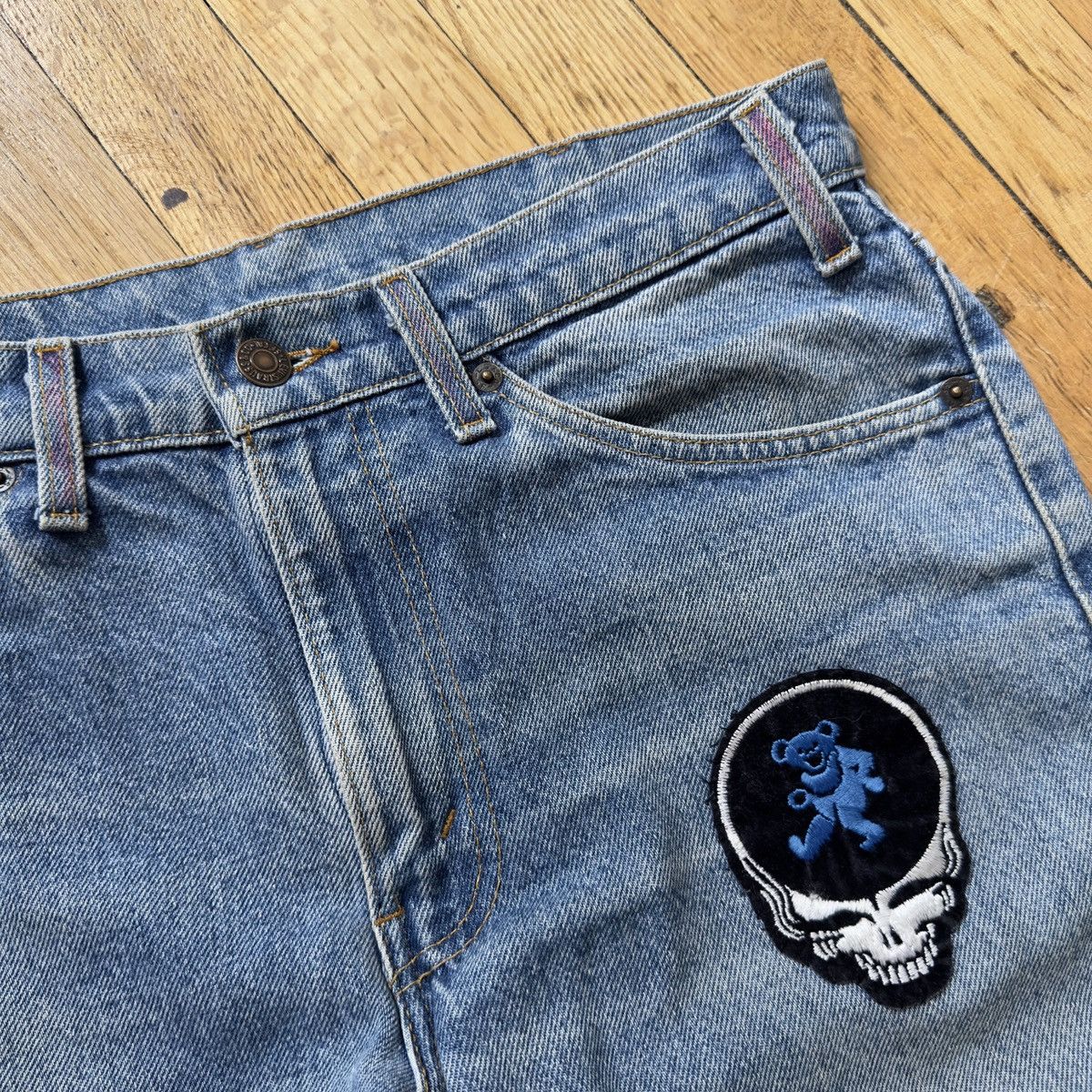 Grateful Dead Vintage 80s 90s Grateful Dead Dancing Bear Custom Levi Jeans Size US 32 / EU 48 - 4 Thumbnail
