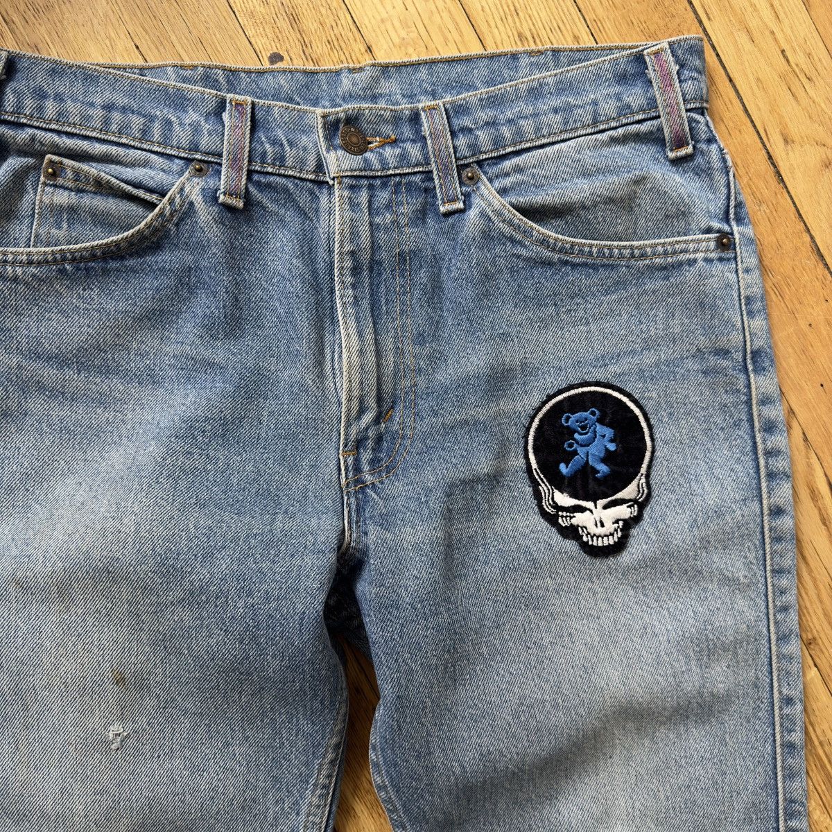 Grateful Dead Vintage 80s 90s Grateful Dead Dancing Bear Custom Levi Jeans Size US 32 / EU 48 - 3 Thumbnail