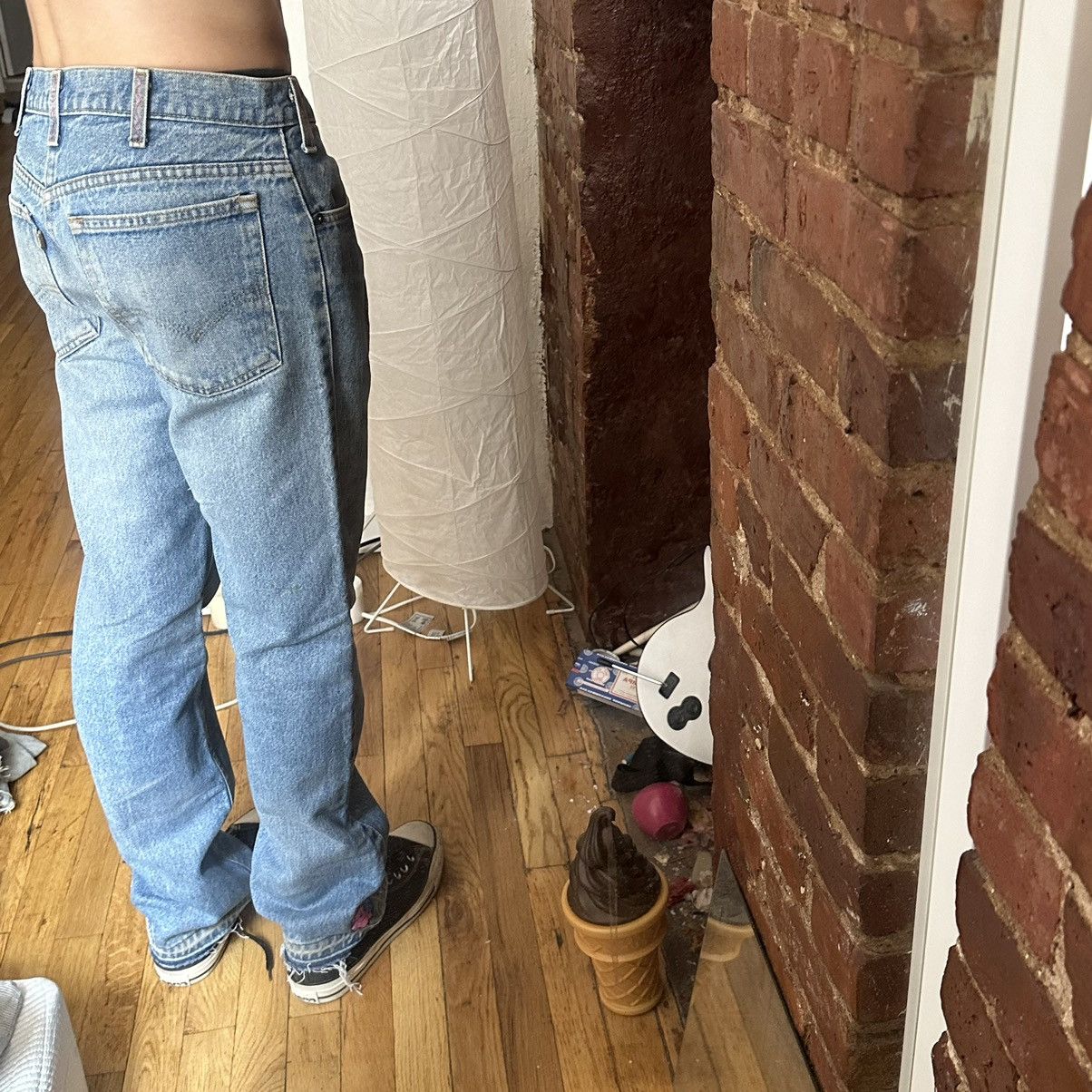 Grateful Dead Vintage 80s 90s Grateful Dead Dancing Bear Custom Levi Jeans Size US 32 / EU 48 - 9 Thumbnail