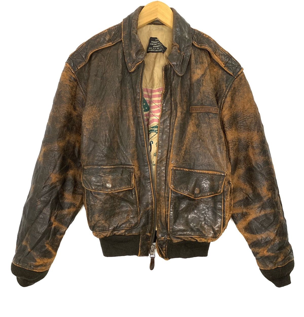 Avirex RARE‼️Avirex LTD TYPE A-2 Air Force Leather Jacket Size US S / EU 44-46 / 1 - 3 Thumbnail