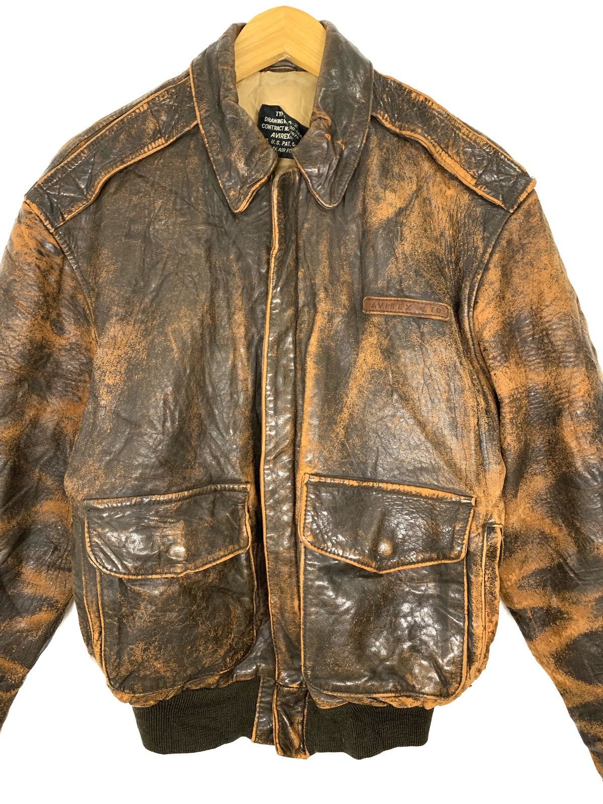 Avirex RARE‼️Avirex LTD TYPE A-2 Air Force Leather Jacket Size US S / EU 44-46 / 1 - 2 Thumbnail