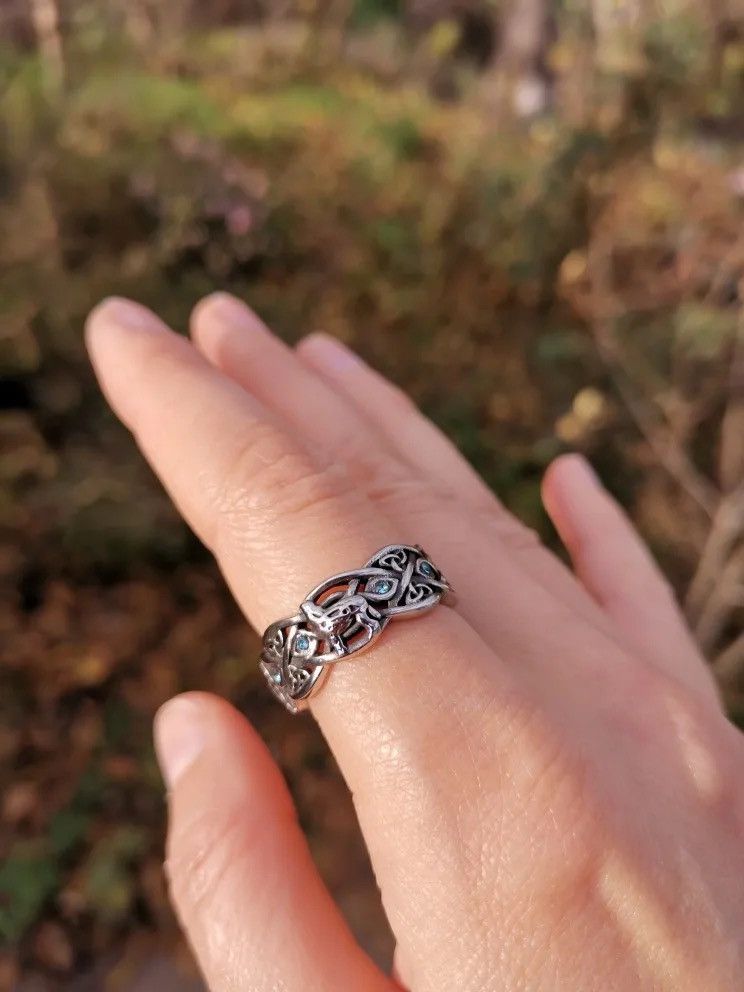Jewelry Blue Eyes Stone Animal Rings Size ONE SIZE - 4 Thumbnail