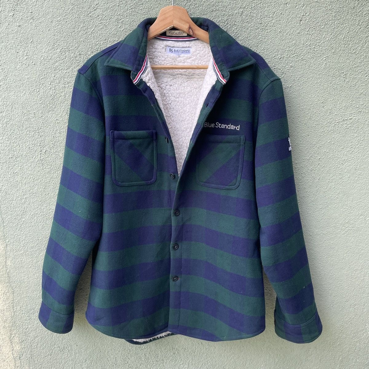 Japanese Brand Vintage BLUE STANDARD Embroidery Logo Stripe Button Jacket Size US L / EU 52-54 / 3 - 2 Thumbnail