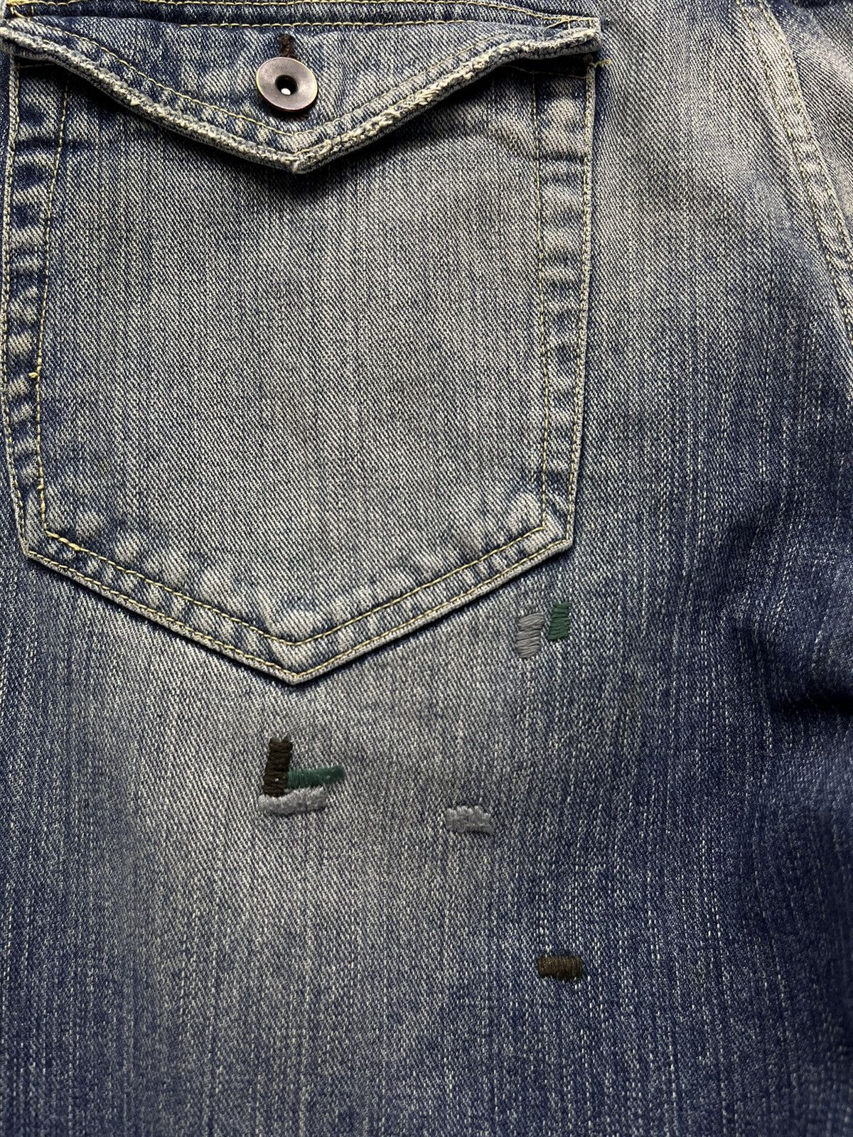 Japanese Brand CONFIRM Distressed Boro Patchwork Kurt Cobain Style Denim Size US 33 - 12 Thumbnail