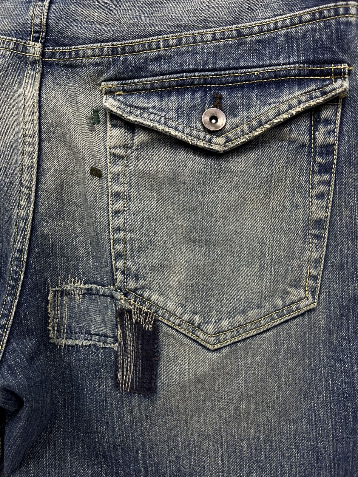 Japanese Brand CONFIRM Distressed Boro Patchwork Kurt Cobain Style Denim Size US 33 - 11 Thumbnail