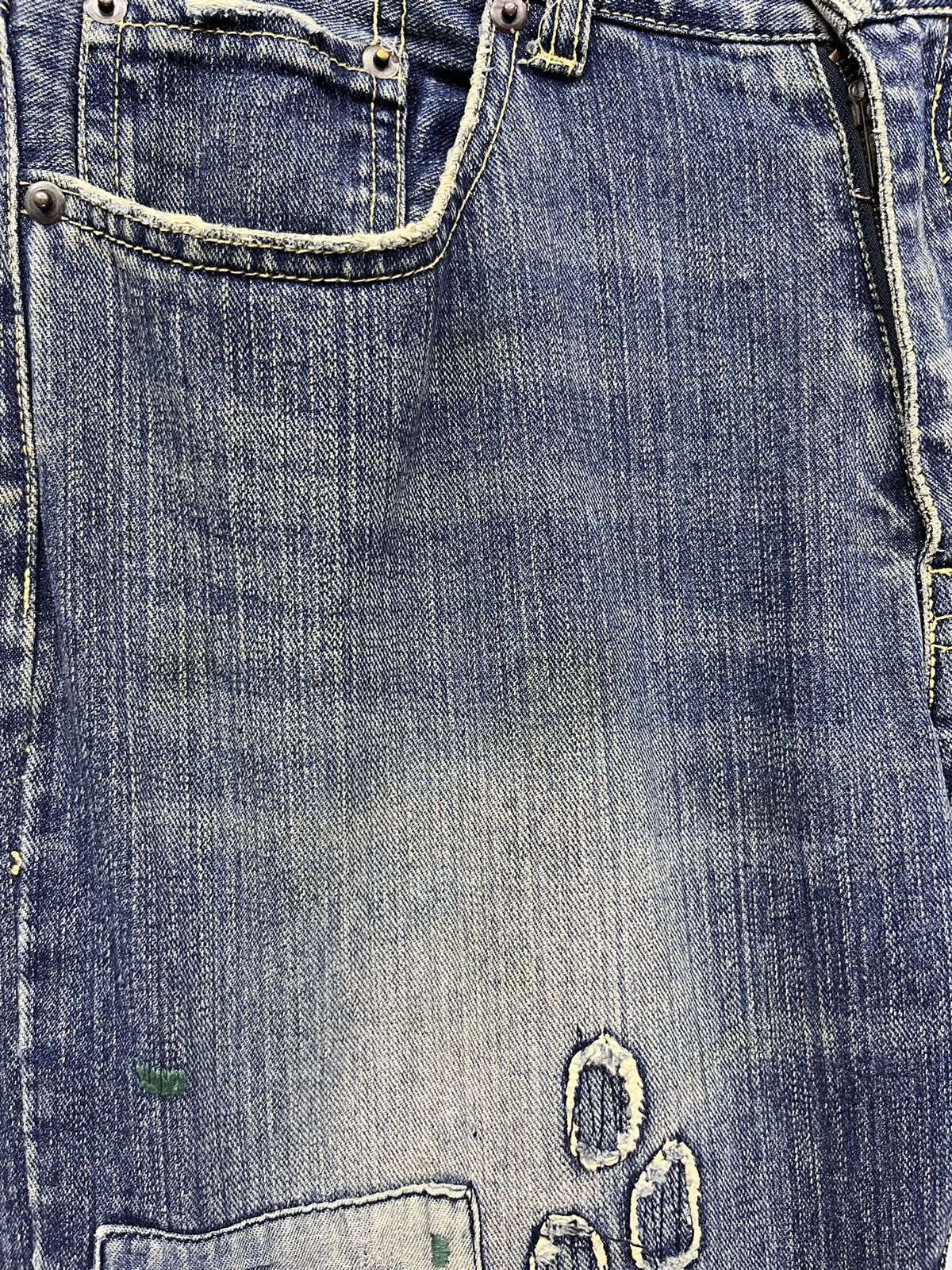 Japanese Brand CONFIRM Distressed Boro Patchwork Kurt Cobain Style Denim Size US 33 - 14 Thumbnail