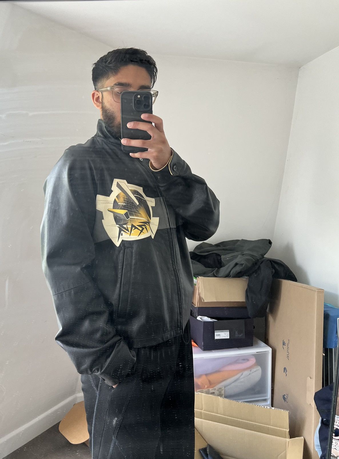 Prada Prada SS17 ‘Comic’ Leather Boxy Jacket Size US M / EU 48-50 / 2 - 14 Thumbnail