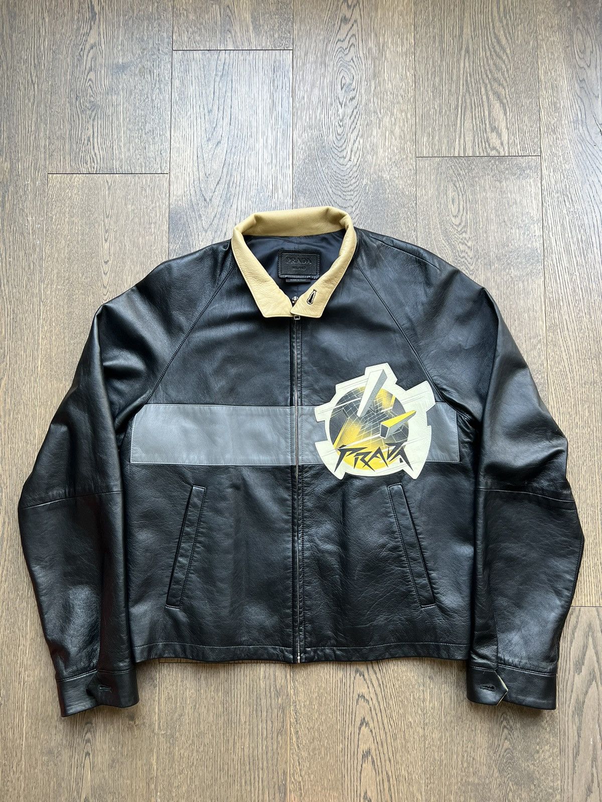 Prada Prada SS17 ‘Comic’ Leather Boxy Jacket Size US M / EU 48-50 / 2 - 4 Thumbnail