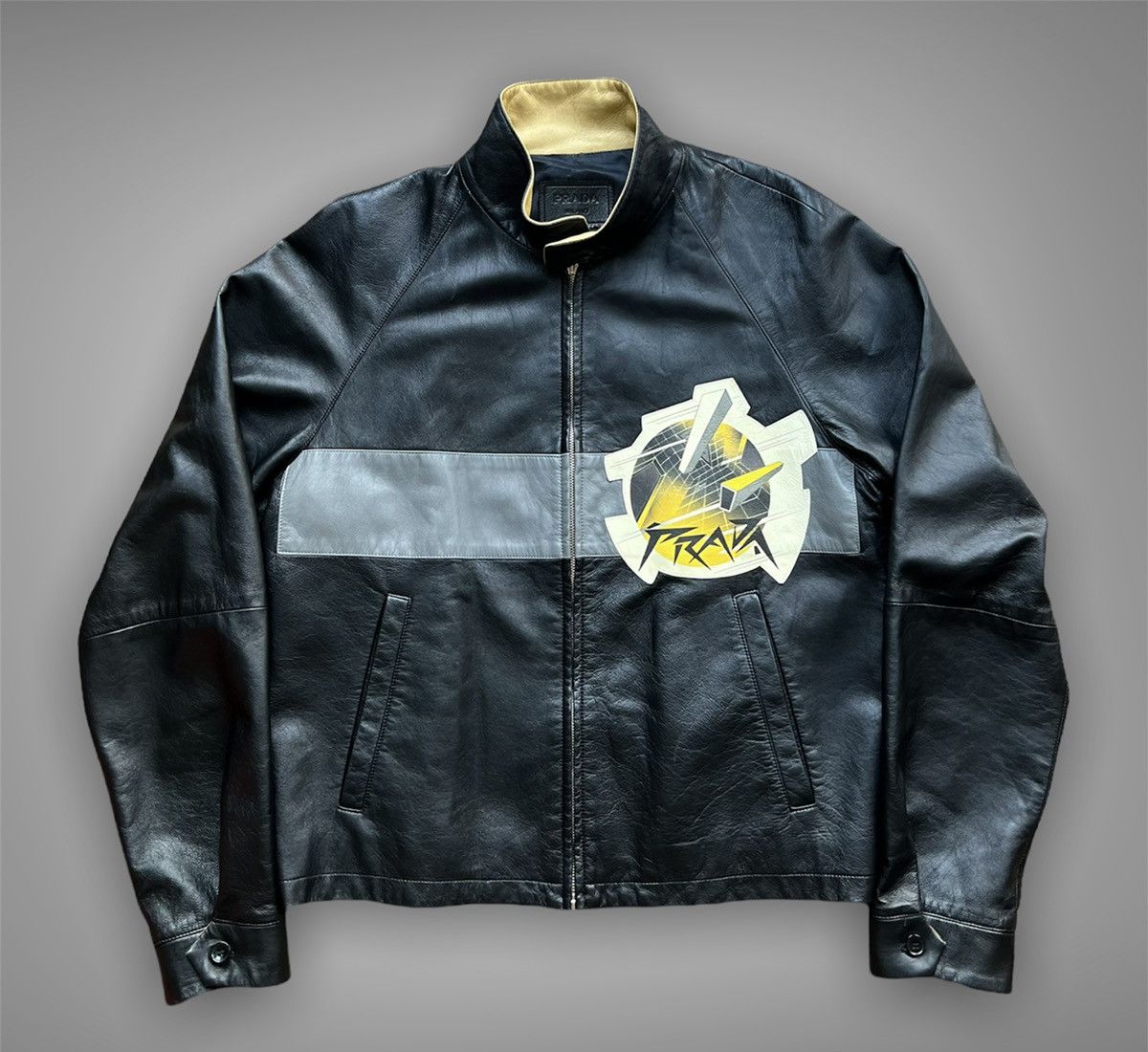 Prada Prada SS17 ‘Comic’ Leather Boxy Jacket Size US M / EU 48-50 / 2 - 1 Thumbnail