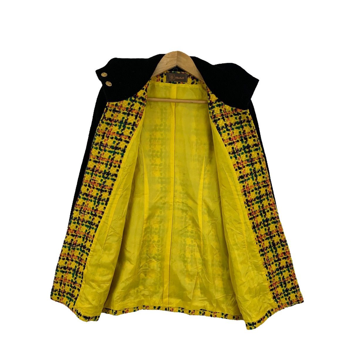 Designer × Japanese Brand × Vintage BLUEBELL Fashion Designer Tartan Fully Button Tweed Jacket Size S / US 4 / IT 40 - 3 Thumbnail