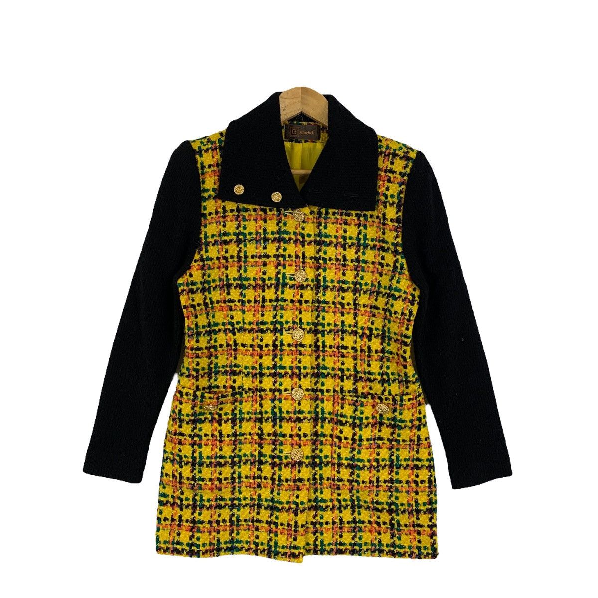 Designer × Japanese Brand × Vintage BLUEBELL Fashion Designer Tartan Fully Button Tweed Jacket Size S / US 4 / IT 40 - 1 Thumbnail