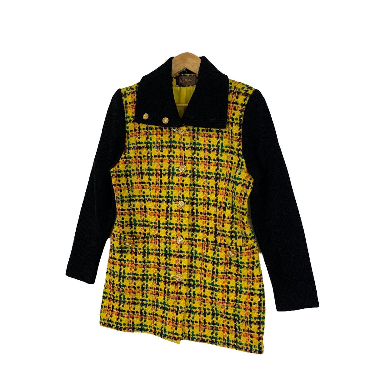 Designer × Japanese Brand × Vintage BLUEBELL Fashion Designer Tartan Fully Button Tweed Jacket Size S / US 4 / IT 40 - 4 Thumbnail