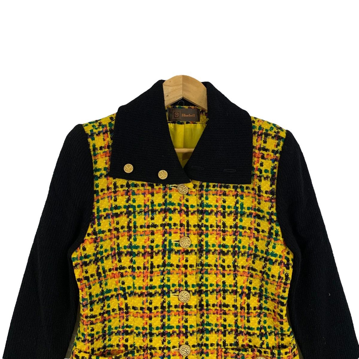 Designer × Japanese Brand × Vintage BLUEBELL Fashion Designer Tartan Fully Button Tweed Jacket Size S / US 4 / IT 40 - 5 Thumbnail