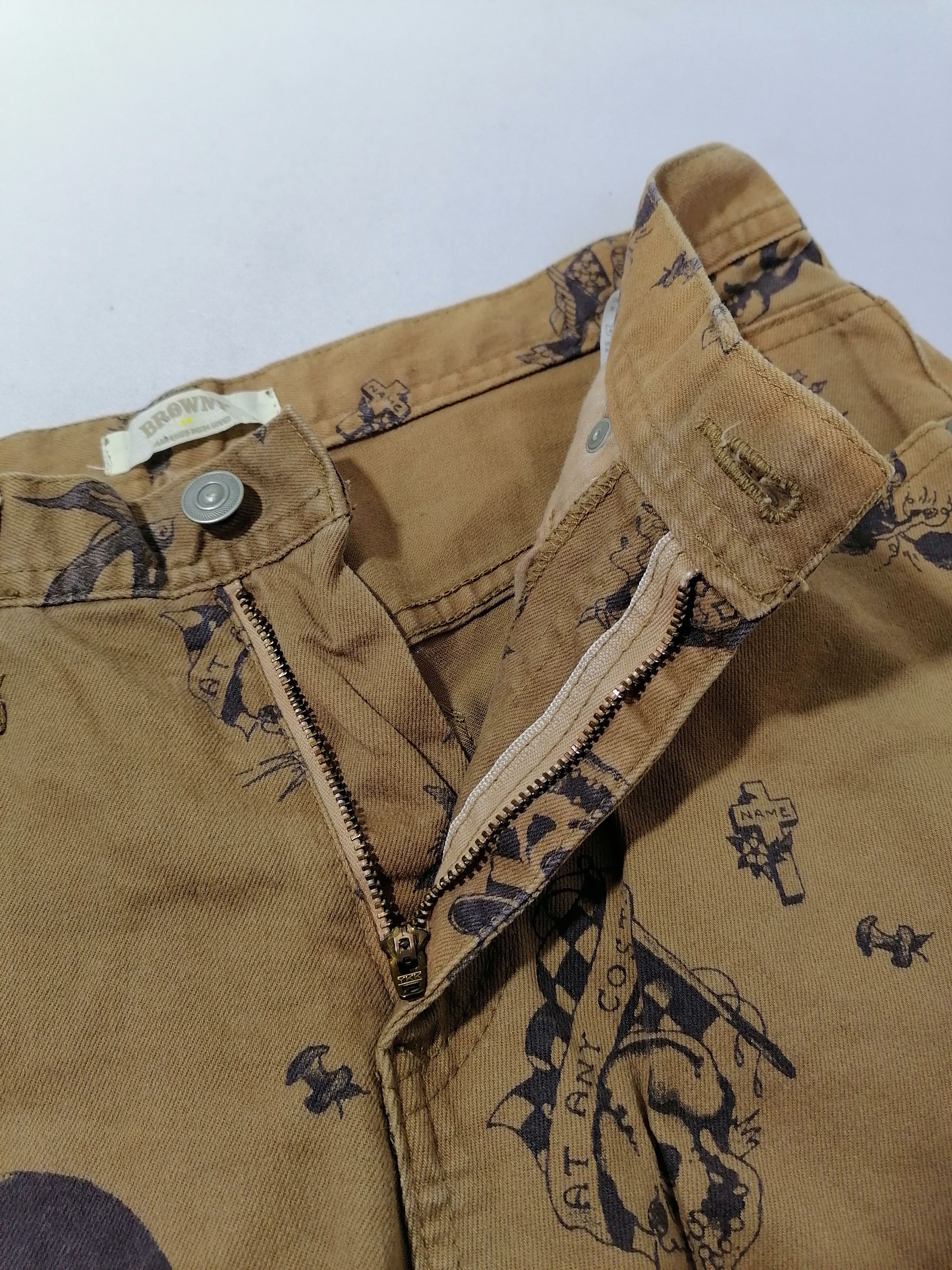 Designer × Japanese Brand Browny Skulls Pants Size US 30 / EU 46 - 4 Thumbnail