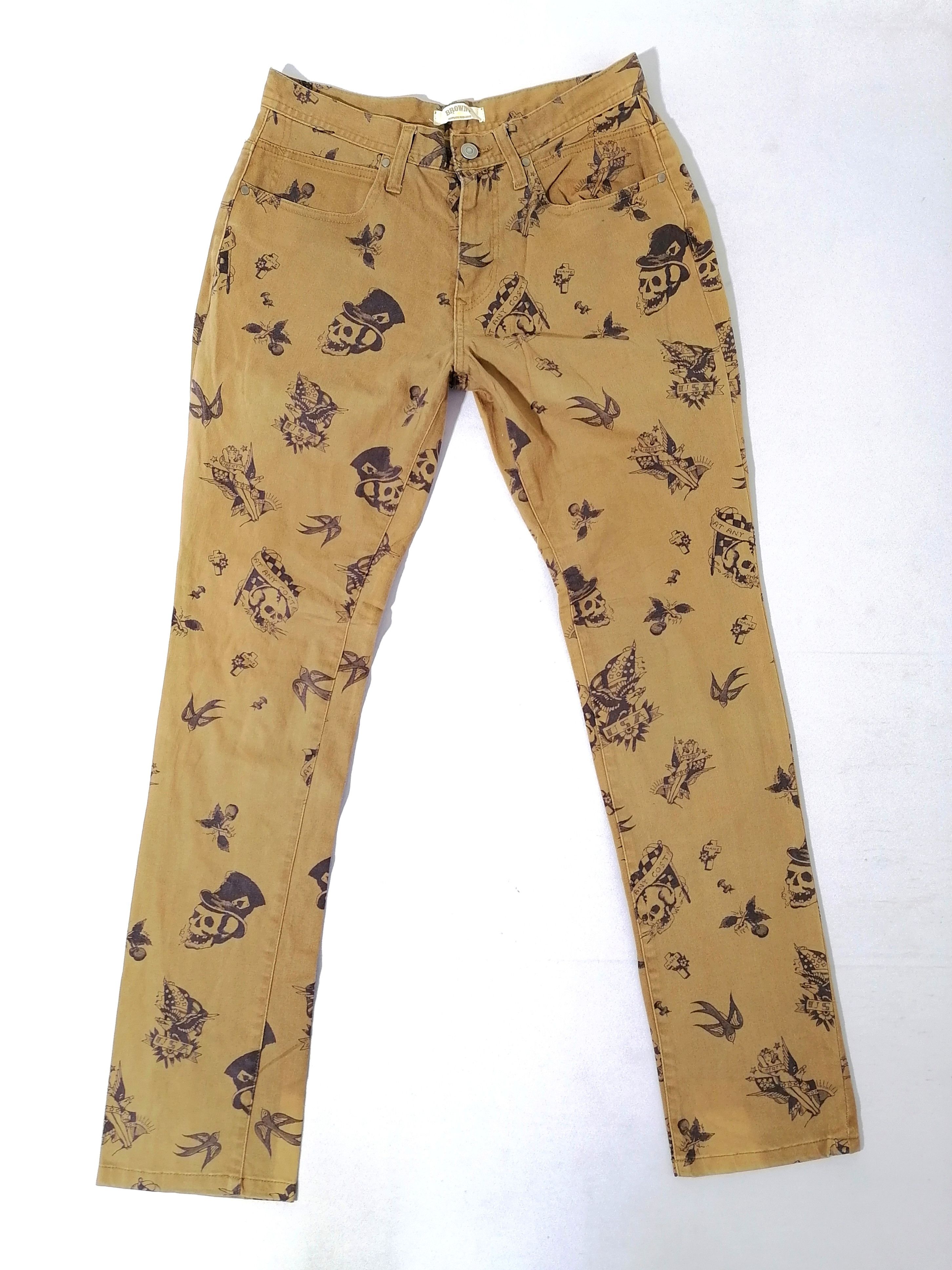 Designer × Japanese Brand Browny Skulls Pants Size US 30 / EU 46 - 1 Thumbnail