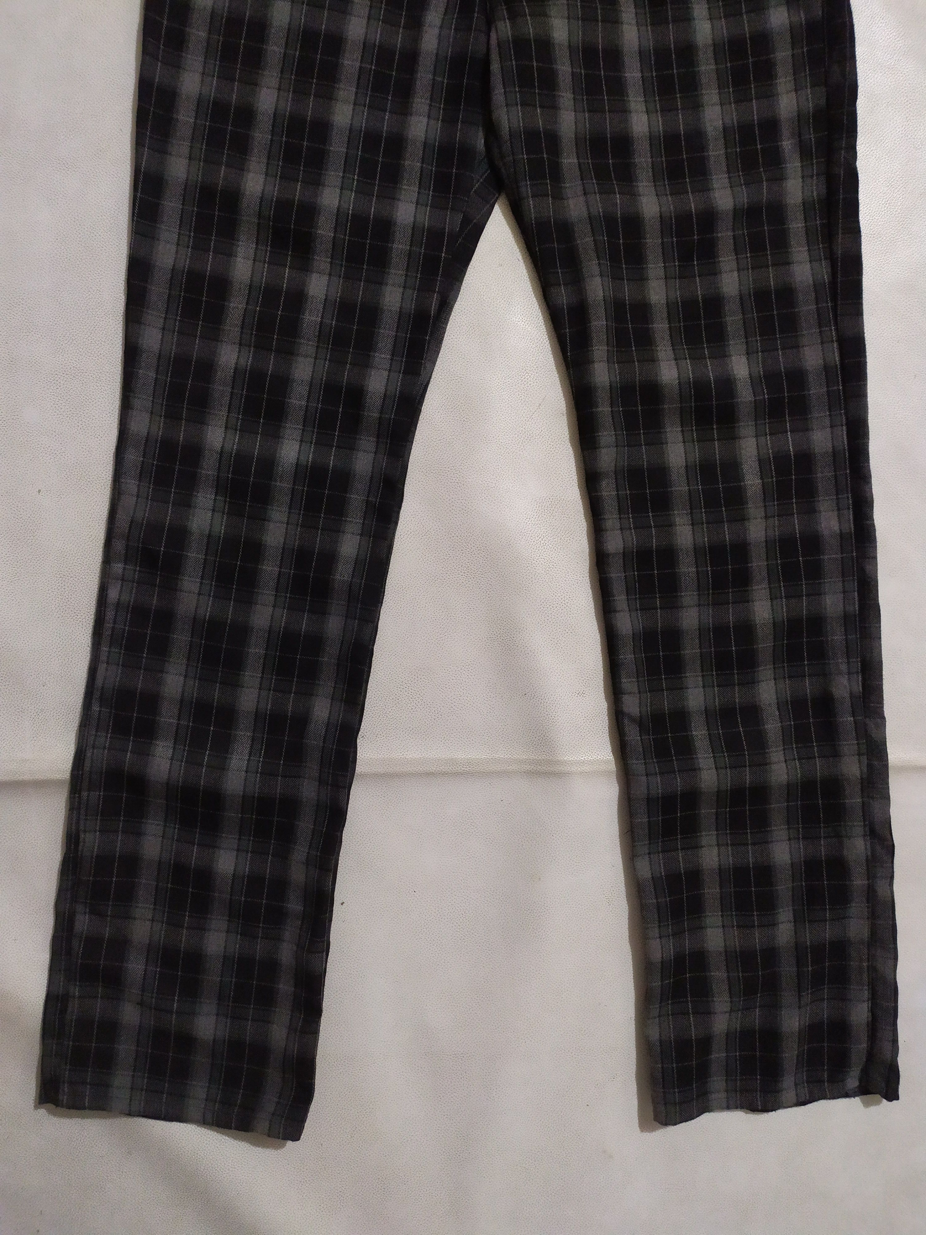 Japanese Brand 🔥Japanese Rag Out Checkered Double Waist Pants Size US 31 - 3 Thumbnail