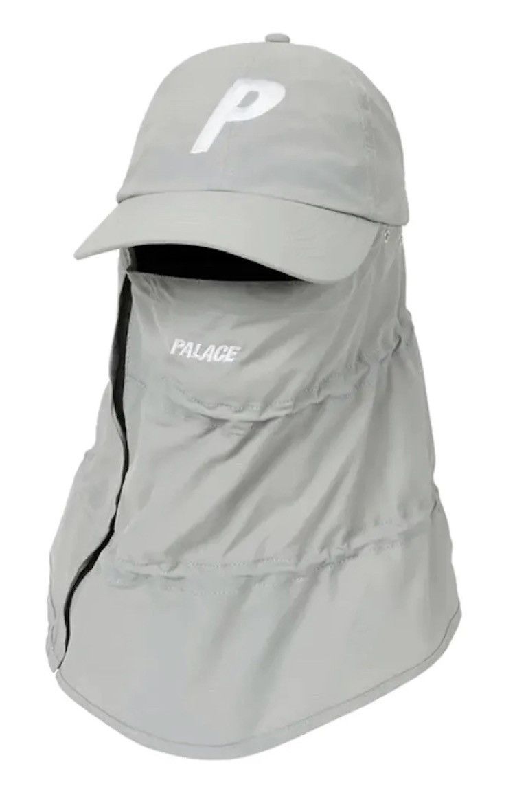 image of Palace Shell Facemask P 6-Panel Stone S/m in Grey, Men's