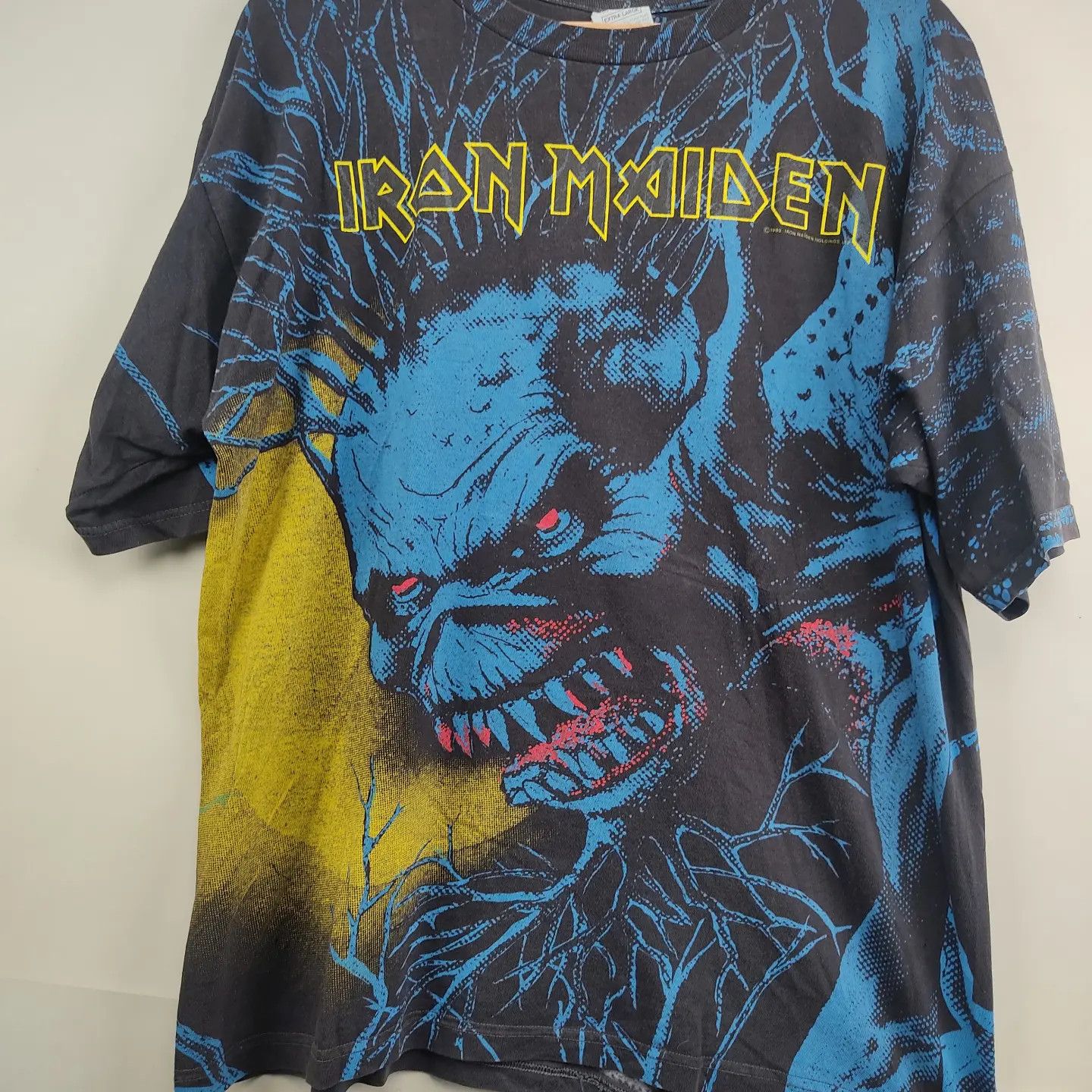 Band Tees × Iron Maiden × Vintage 1992 Iron Maiden Fear of the Dark All Over Print Size US XL / EU 56 / 4 - 4 Thumbnail