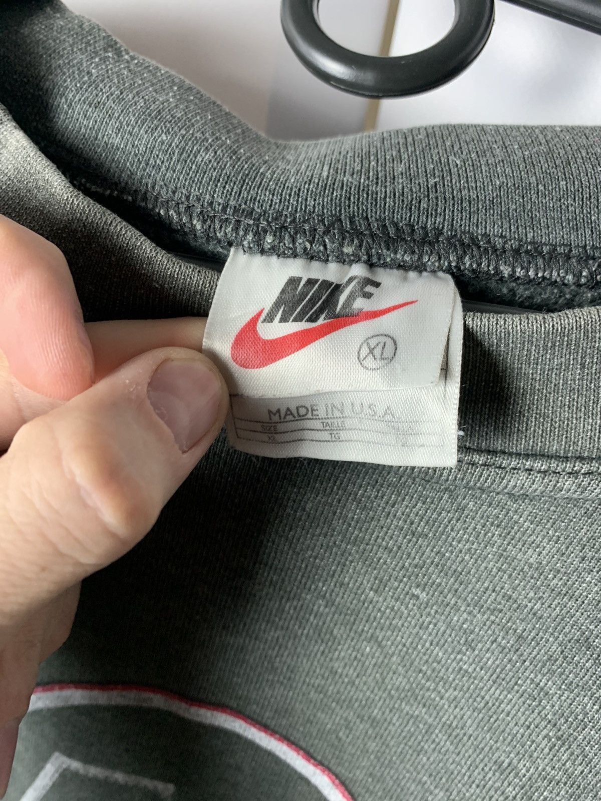 Nike × Vintage Vintage sweatshirt Nike big logo N swoosh size M Size US M / EU 48-50 / 2 - 3 Thumbnail