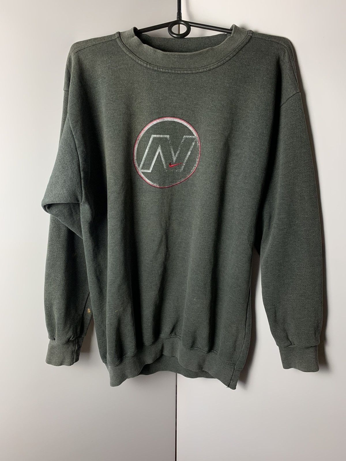 Nike × Vintage Vintage sweatshirt Nike big logo N swoosh size M Size US M / EU 48-50 / 2 - 2 Thumbnail