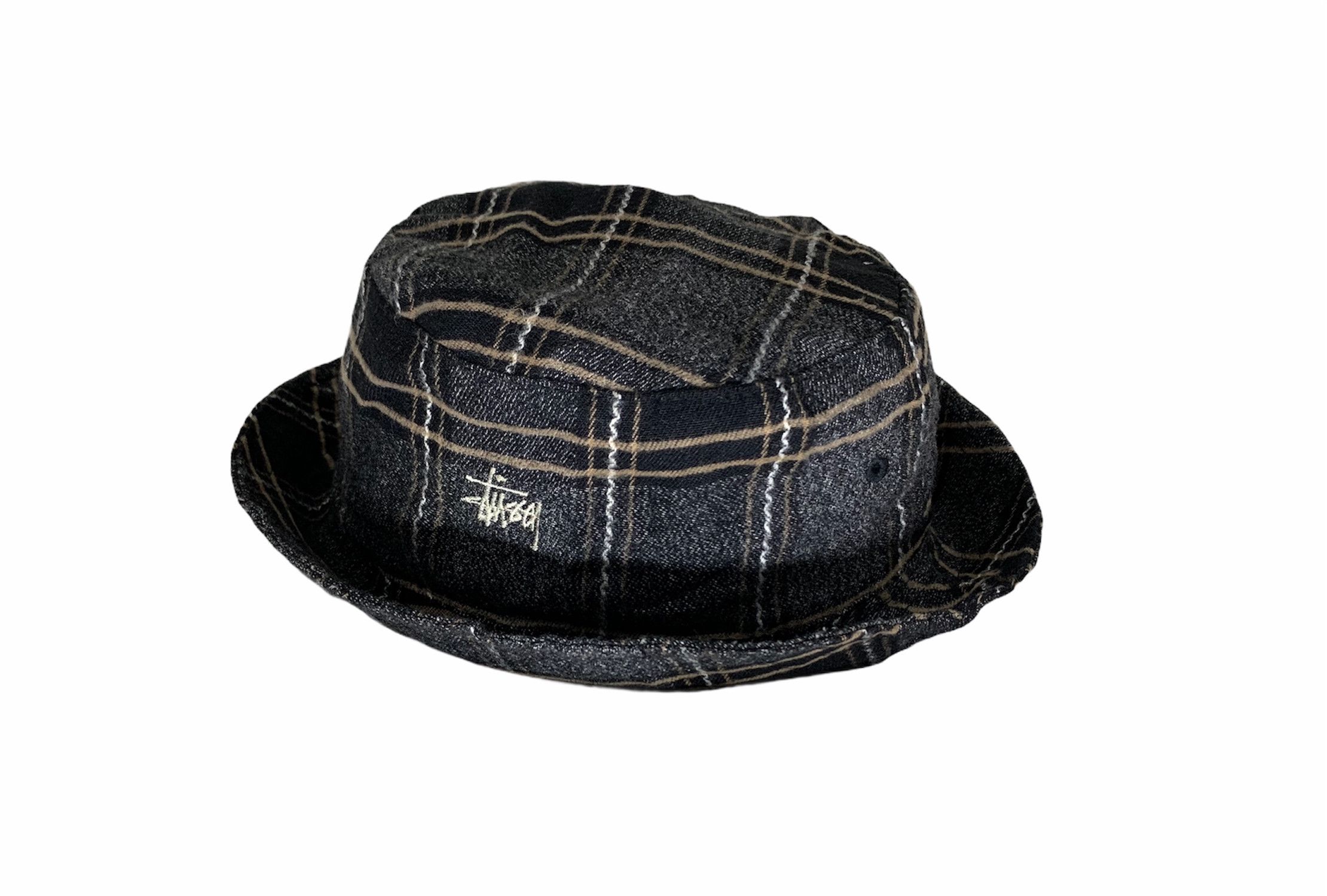Stussy Stussy embroidered logo tartain plaid hat Size ONE SIZE - 3 Thumbnail