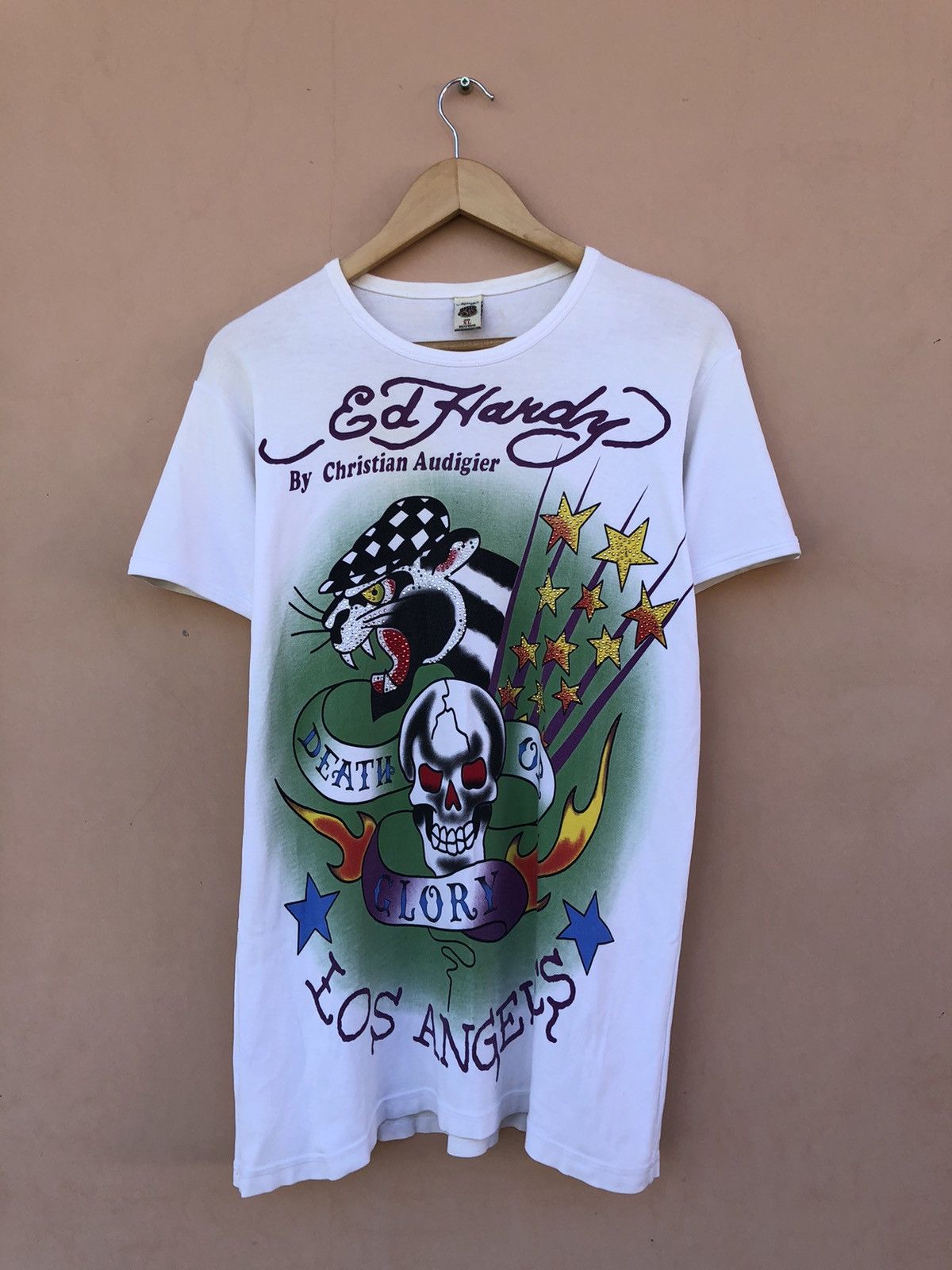 Ed Hardy Ed Hardy Christian Audigier Pantera Skull Los Angeles Tee Size US L / EU 52-54 / 3 - 1 Thumbnail