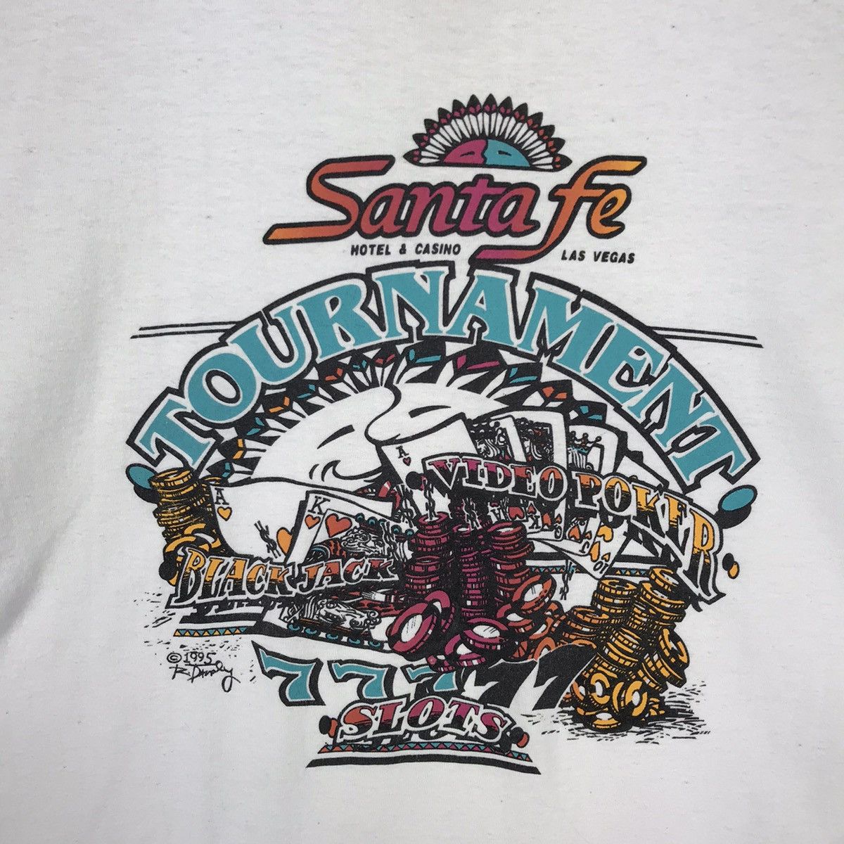 Vintage Vintage Santa Fe Hotel & Casino Tournament Las Vegas Tshirt Size US XL / EU 56 / 4 - 3 Thumbnail
