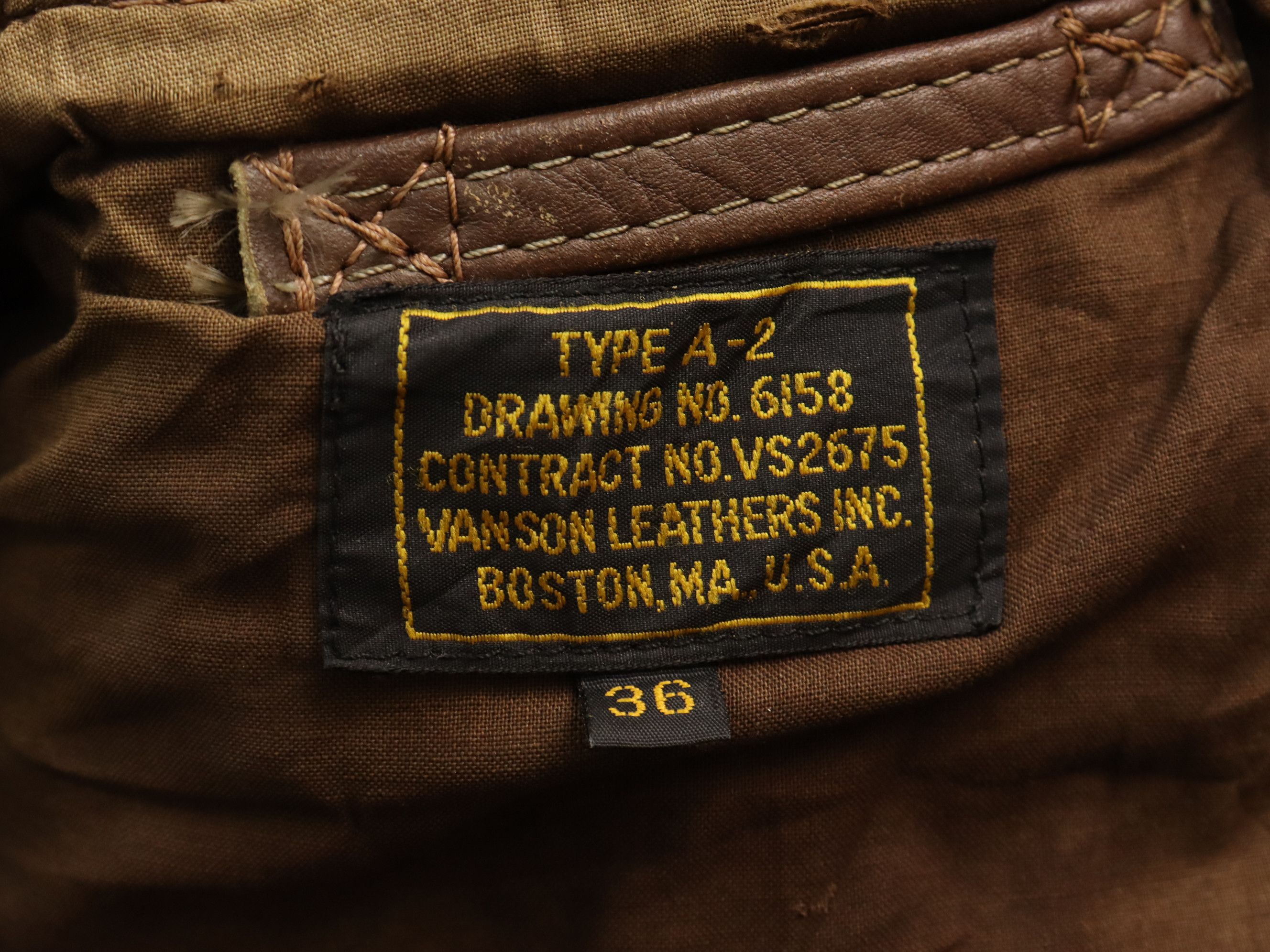 Vanson Leathers VTG HORSEHIDE A-2 LEATHERS AVIATOR FLIGHT JACKET Size US S / EU 44-46 / 1 - 24 Thumbnail