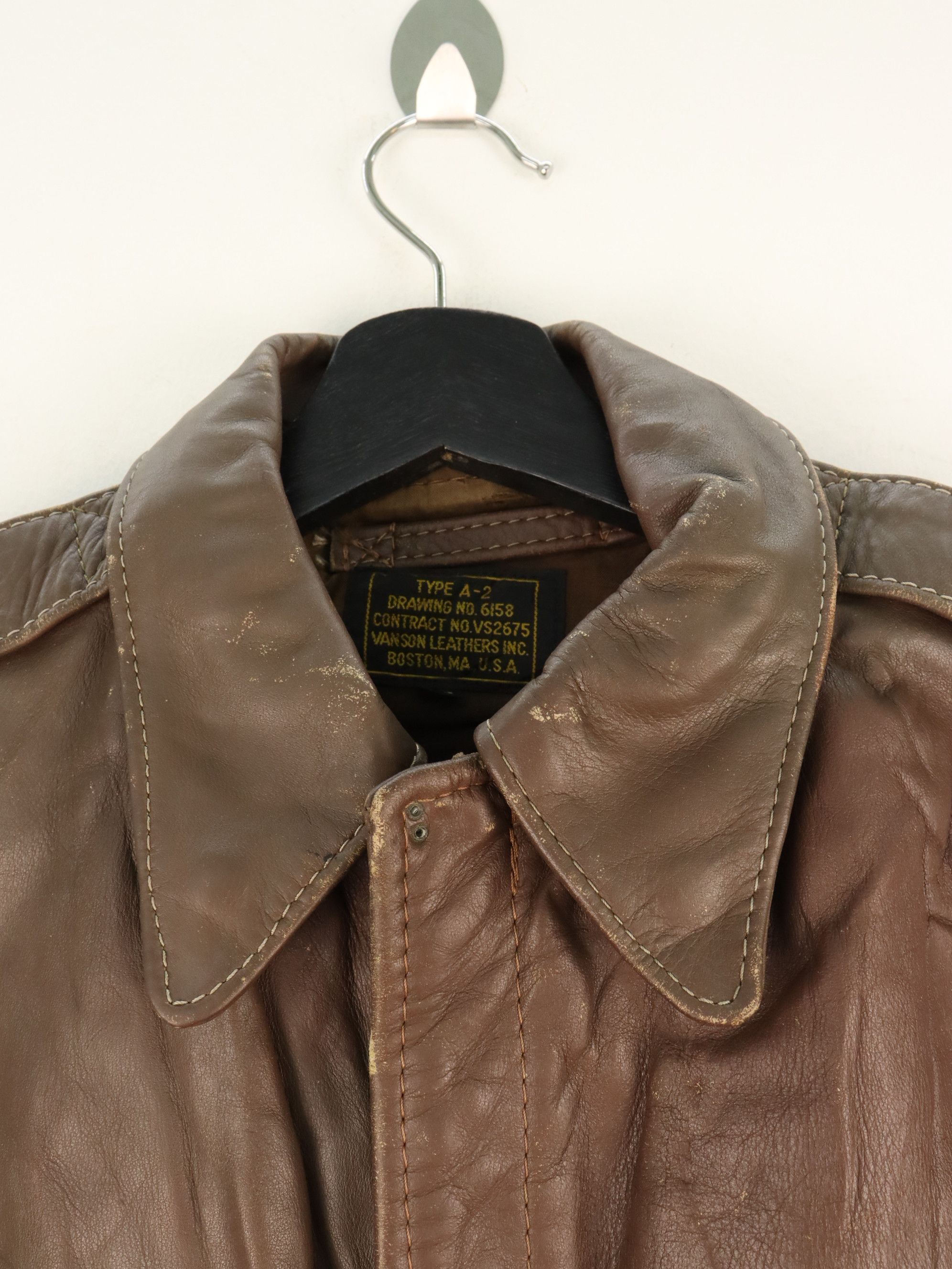 Vanson Leathers VTG HORSEHIDE A-2 LEATHERS AVIATOR FLIGHT JACKET Size US S / EU 44-46 / 1 - 6 Thumbnail