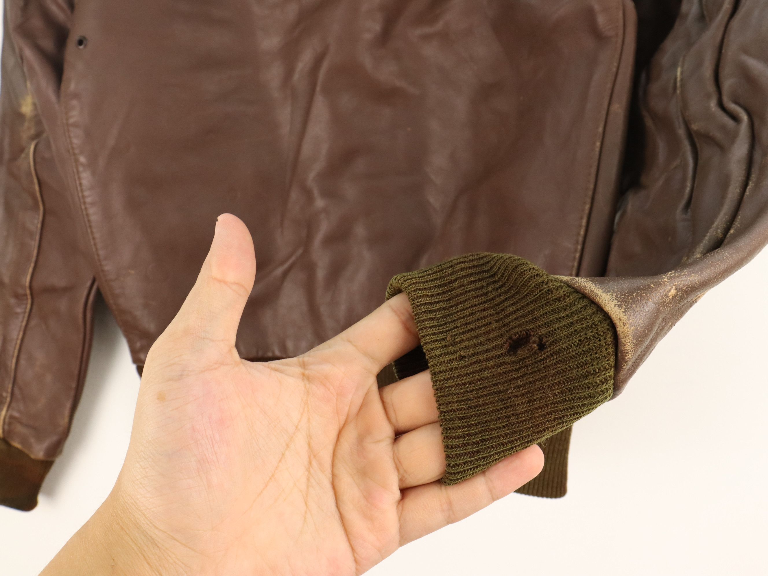 Vanson Leathers VTG HORSEHIDE A-2 LEATHERS AVIATOR FLIGHT JACKET Size US S / EU 44-46 / 1 - 19 Thumbnail
