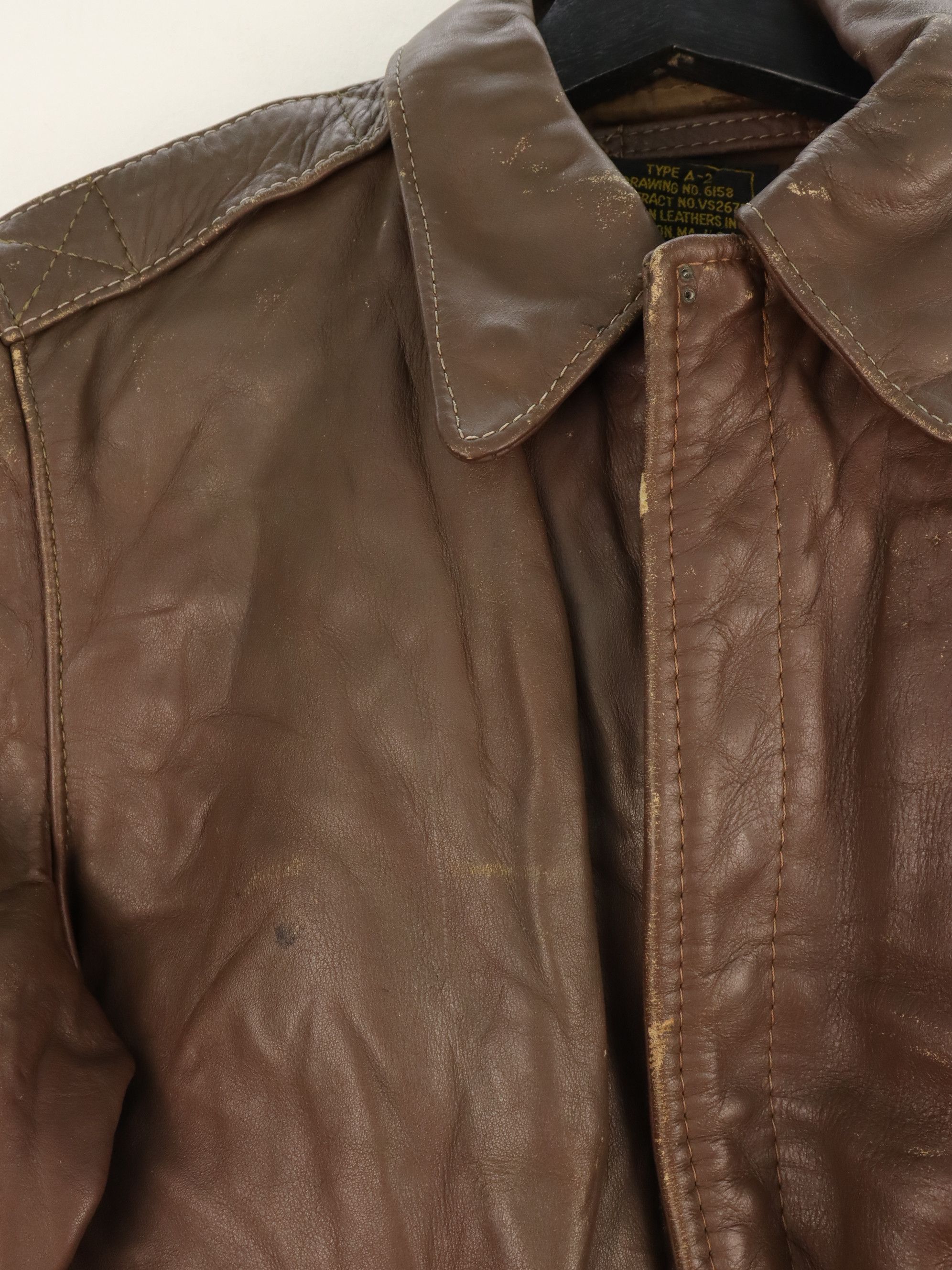 Vanson Leathers VTG HORSEHIDE A-2 LEATHERS AVIATOR FLIGHT JACKET Size US S / EU 44-46 / 1 - 7 Thumbnail