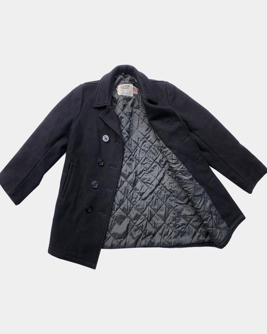 Schott BEST WINTER❌White Woven U.S 740N Pea Jacket SCHOTT NYC 80s Size US M / EU 48-50 / 2 - 1 Thumbnail