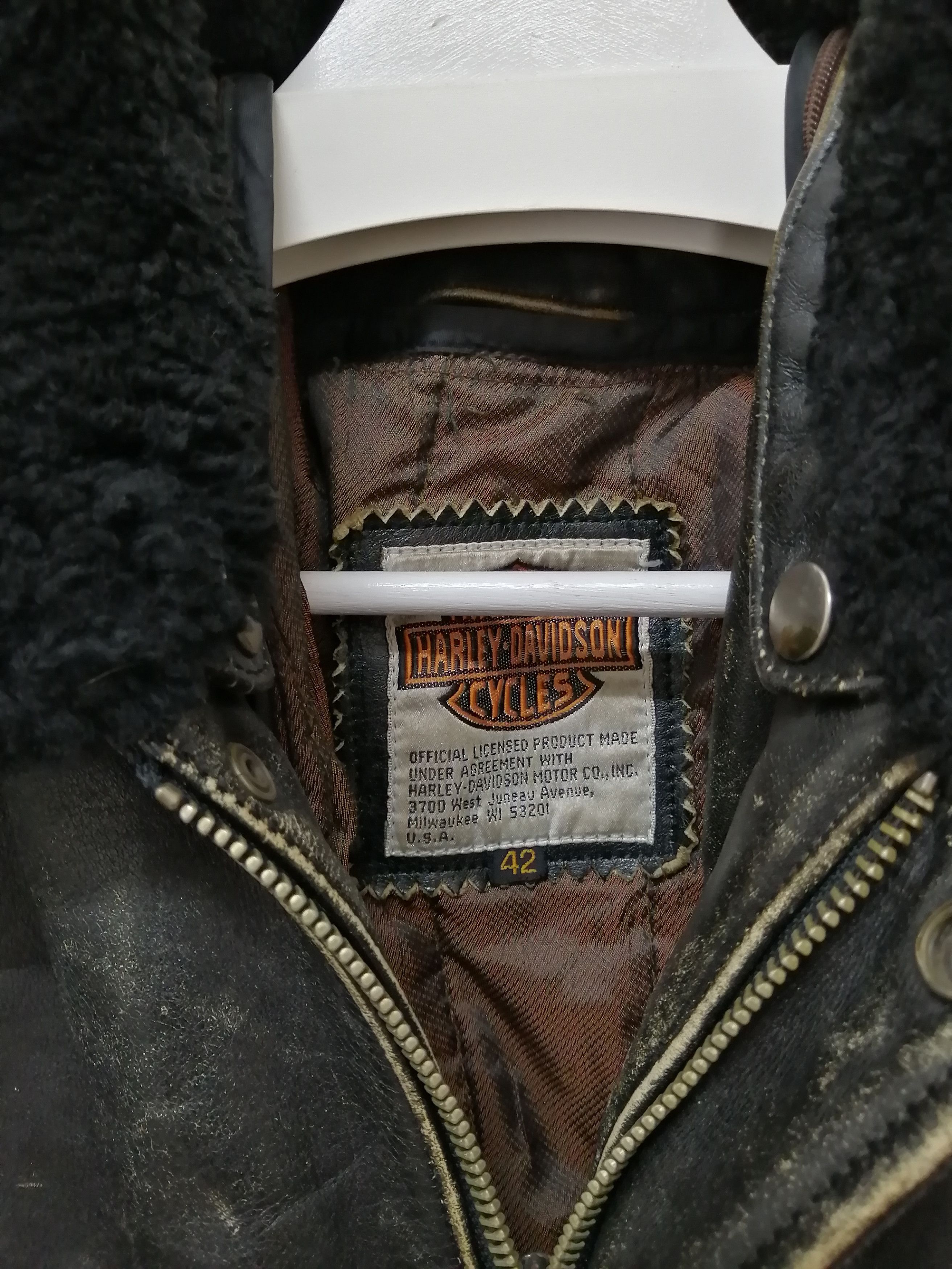 Harley Davidson Vintage HARLEY DAVIDSON Screamin' Eagle Leather Jacket Size US L / EU 52-54 / 3 - 17 Thumbnail
