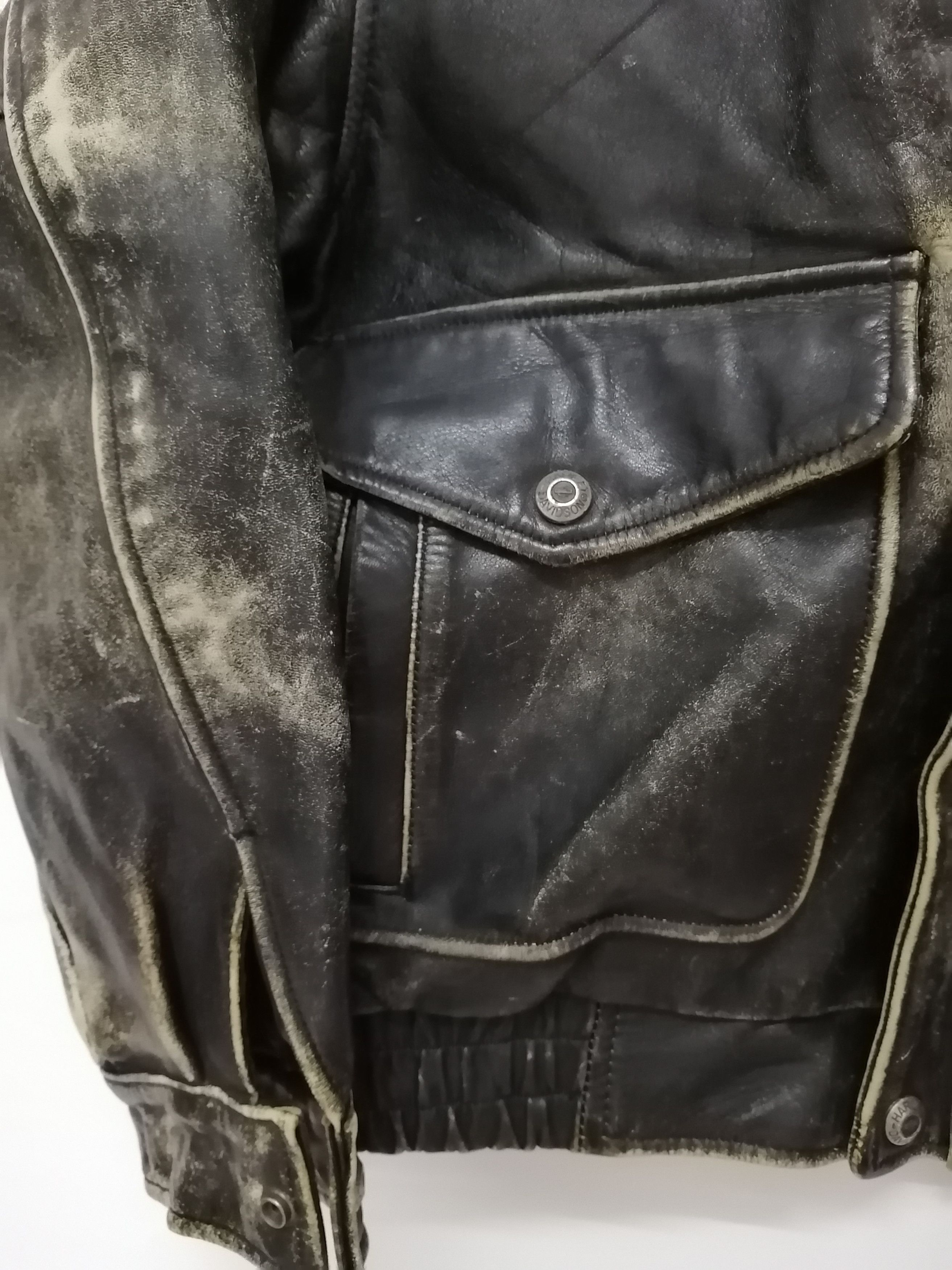 Harley Davidson Vintage HARLEY DAVIDSON Screamin' Eagle Leather Jacket Size US L / EU 52-54 / 3 - 13 Thumbnail