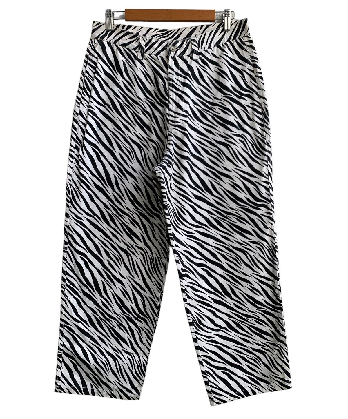 Japanese Brand × OVER THE STRiPES Vintage Baggy Stripes zebra Shades Prevalence Design Size US 30 / EU 46 - 2 Thumbnail