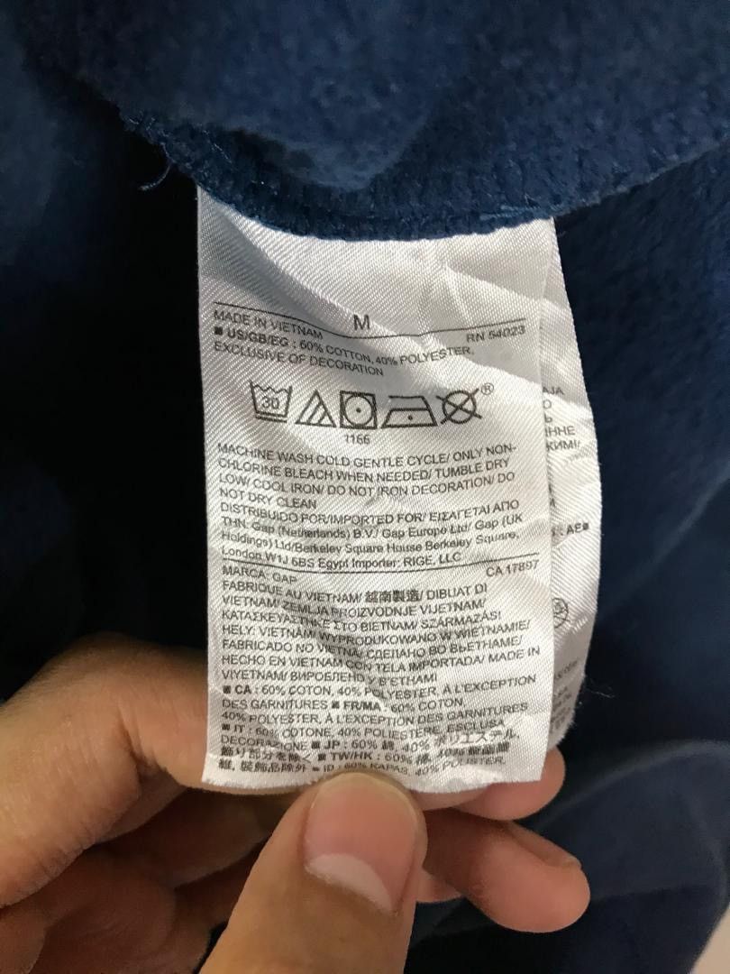 Gap × Vintage Vintage GAP FZ Pocket Magical Blue hodie Size US M / EU 48-50 / 2 - 12 Thumbnail
