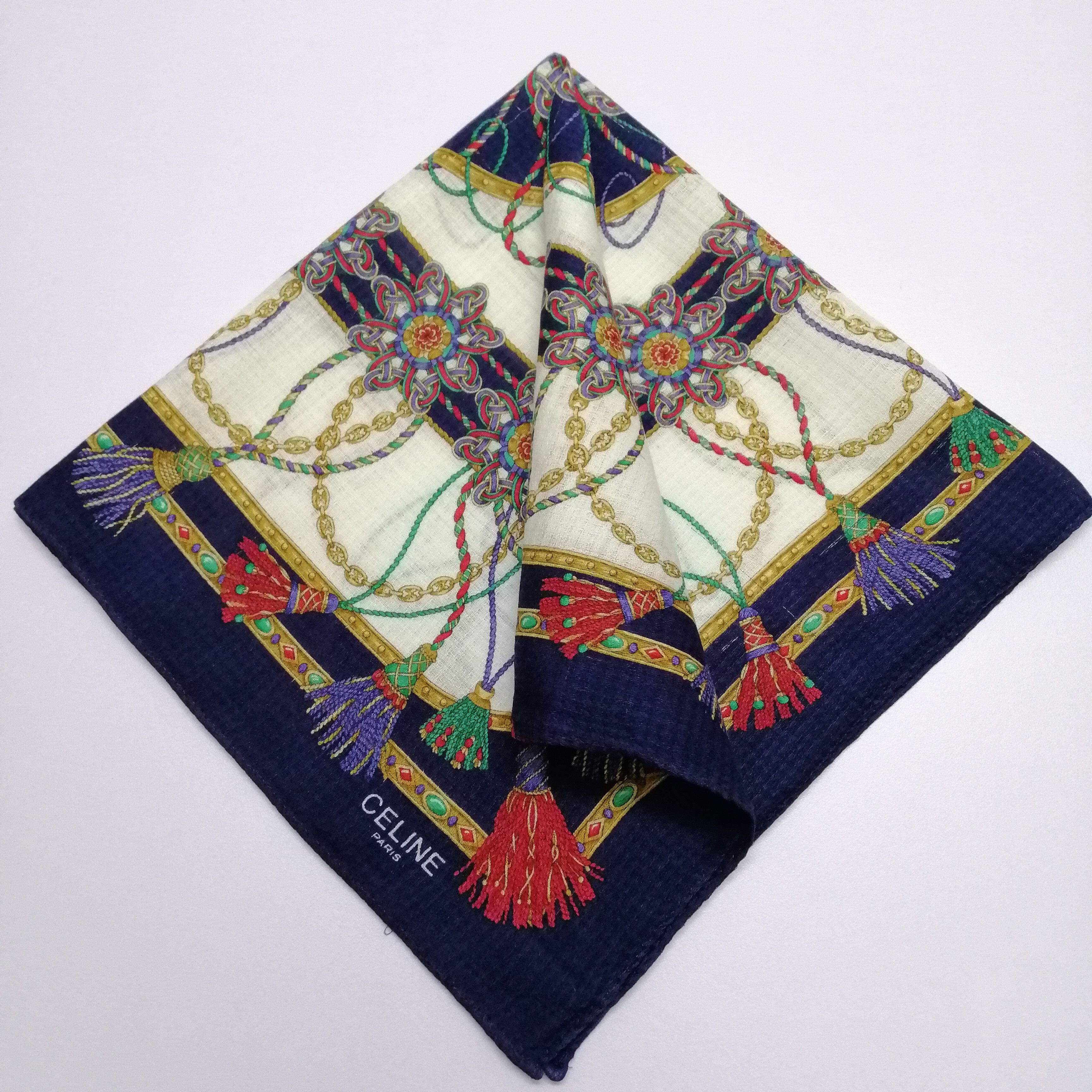 Celine Vintage Celine Handkerchief/Neckerchief/Bandana-KD2361 Size ONE SIZE - 1 Thumbnail