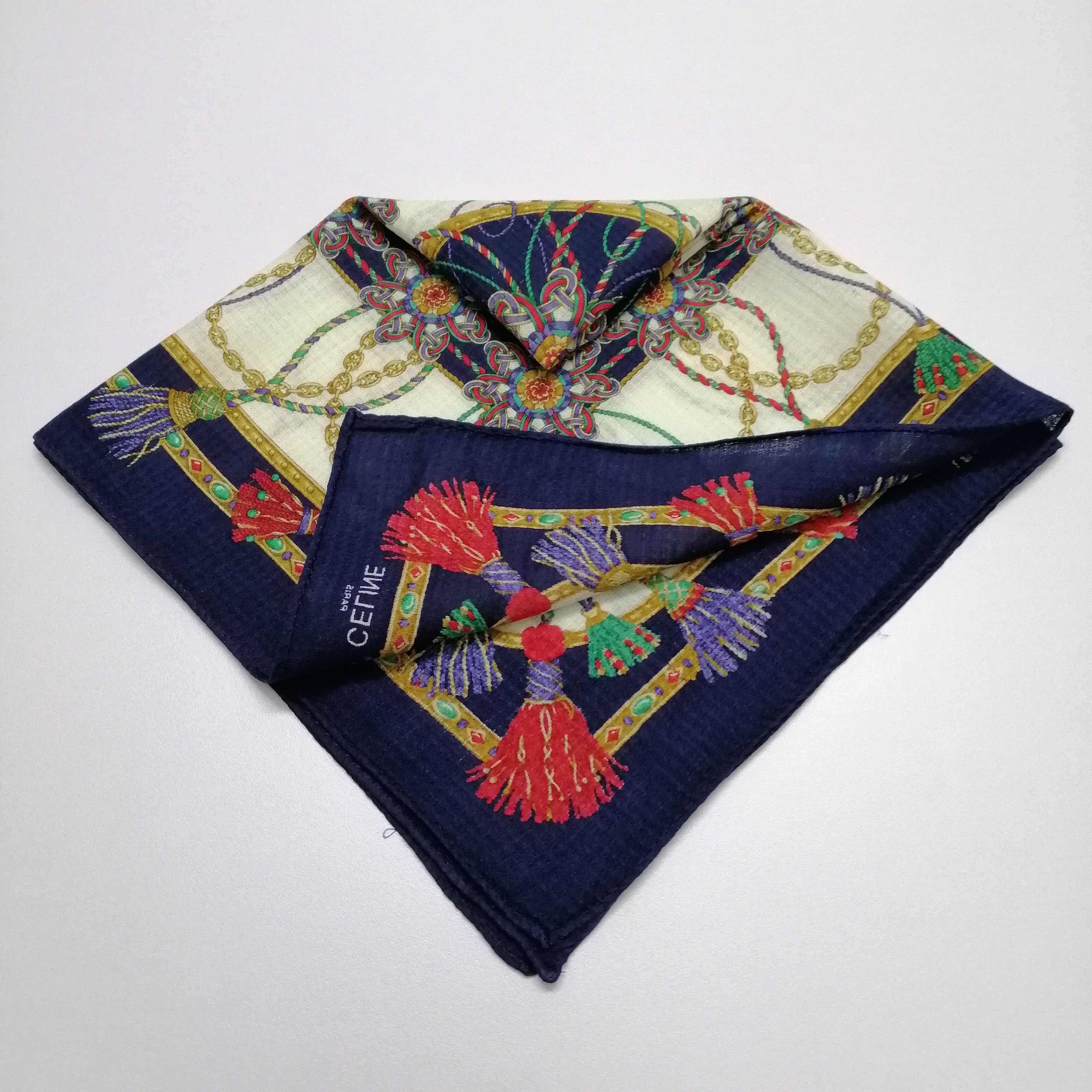 Celine Vintage Celine Handkerchief/Neckerchief/Bandana-KD2361 Size ONE SIZE - 9 Thumbnail